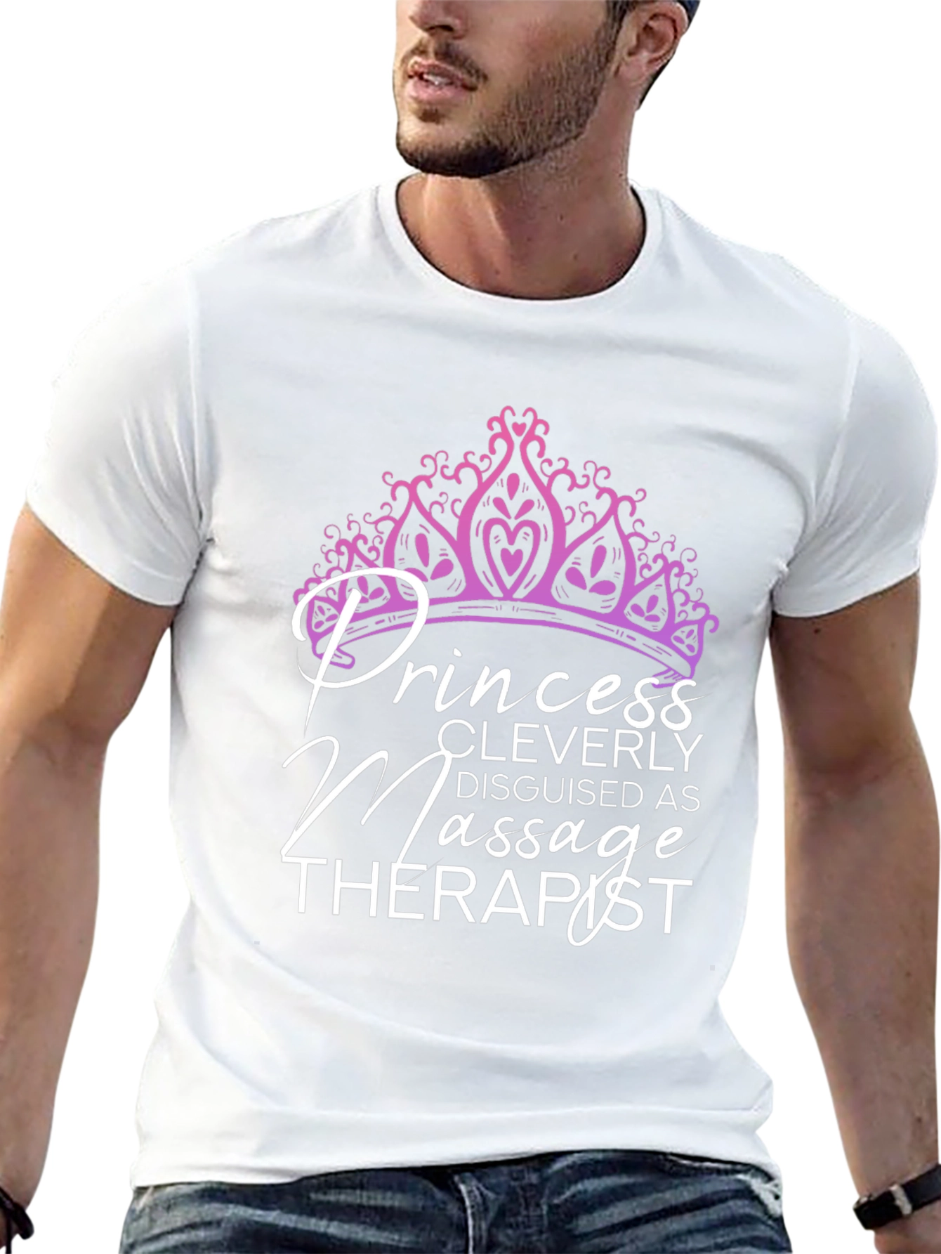 Black Princess Massage Therapist T-Shirt view 13