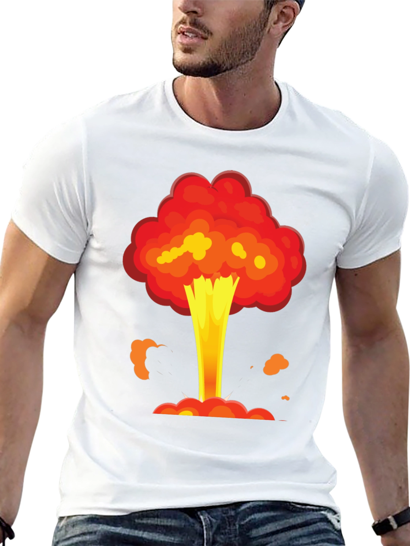 Black Explosion Graphic Tee - Atomic Style Shirt view 13