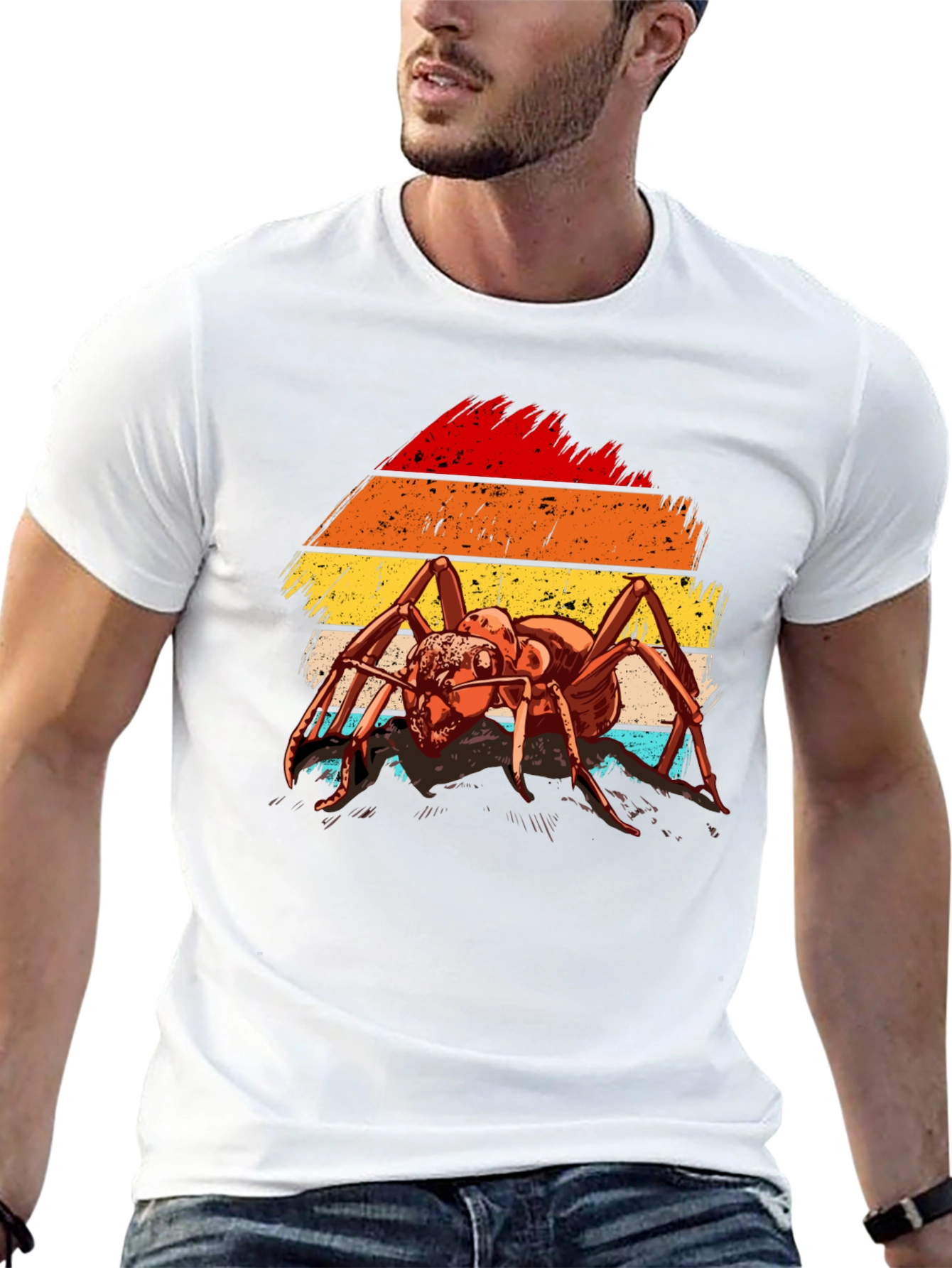 Black Retro Ant Graphic T-Shirt view 13