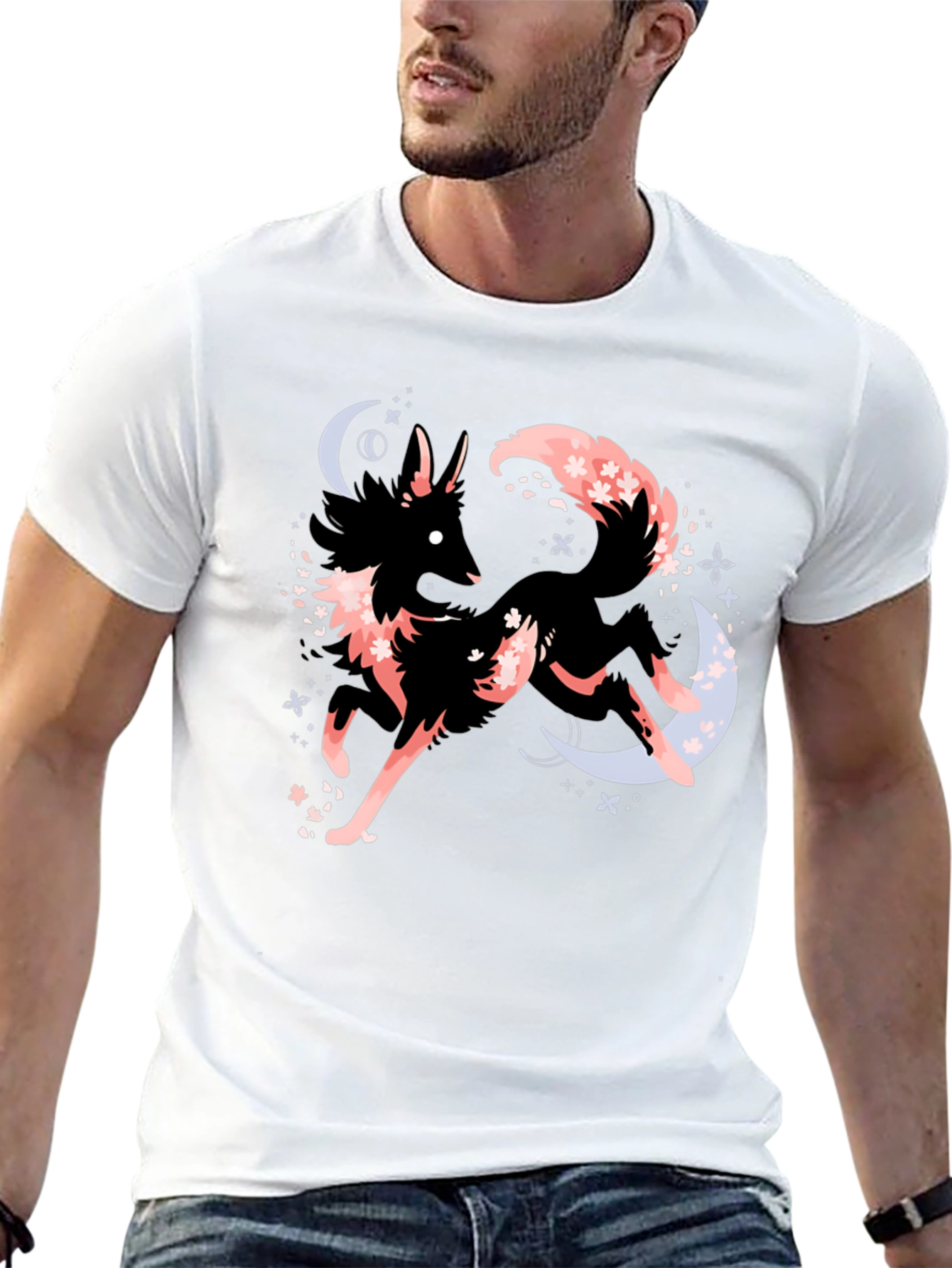 Black Mystic Fox Graphic Tee - Black view 13