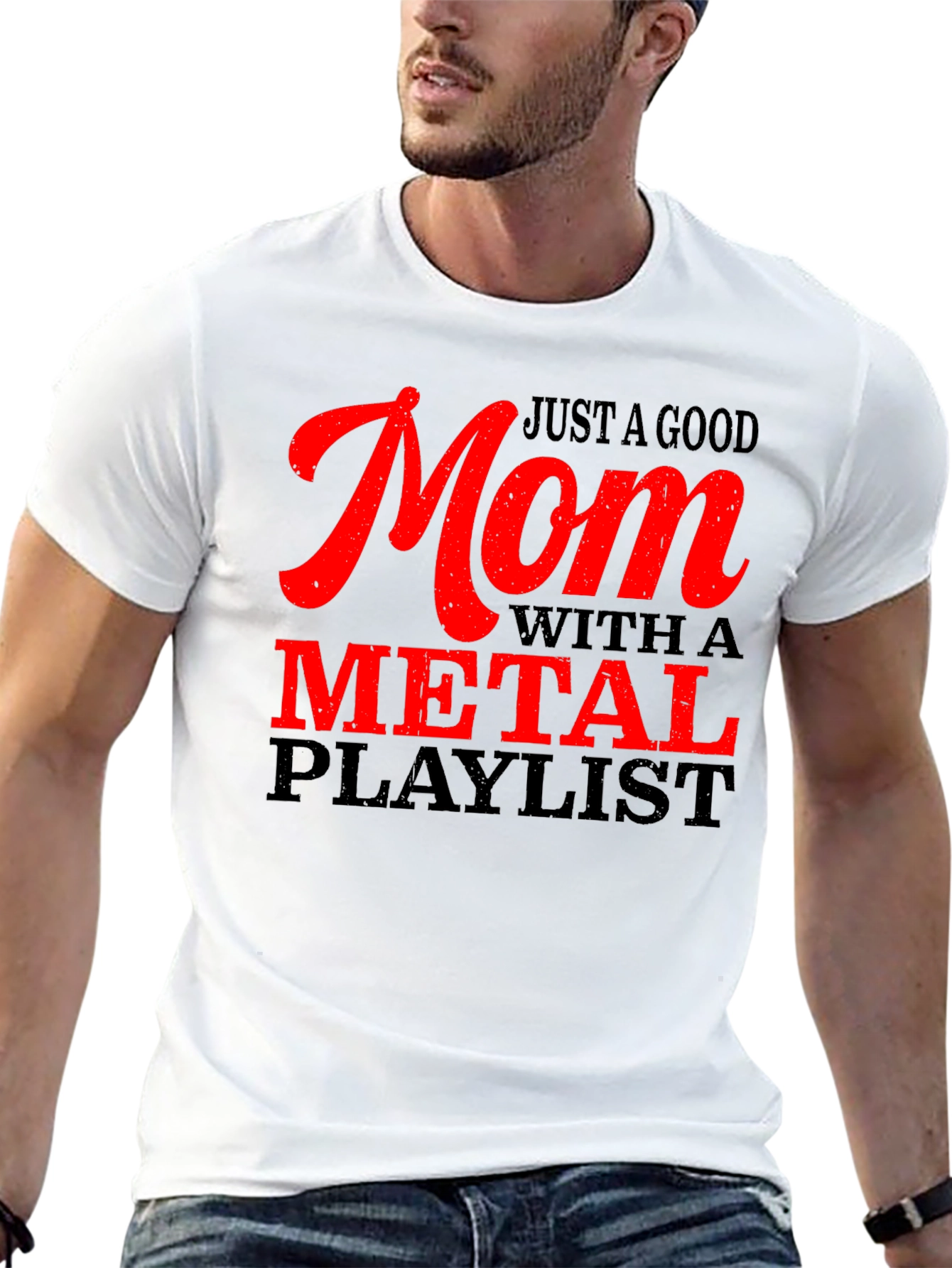 Black Mom Metal Playlist T-Shirt - Music Lover Tee view 13