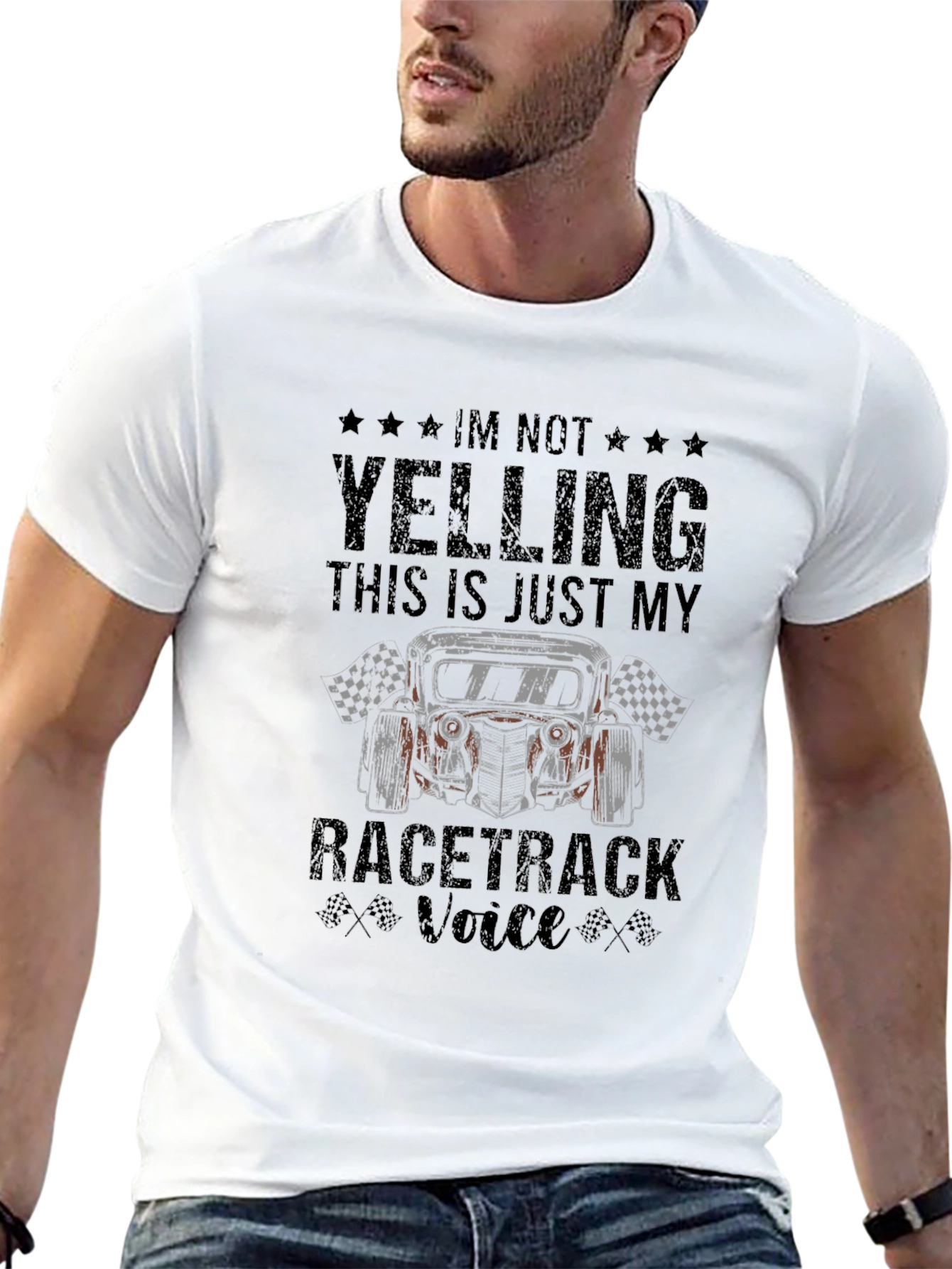 Black Racetrack Voice Graphic Tee - Motorsports Fan Apparel view 13