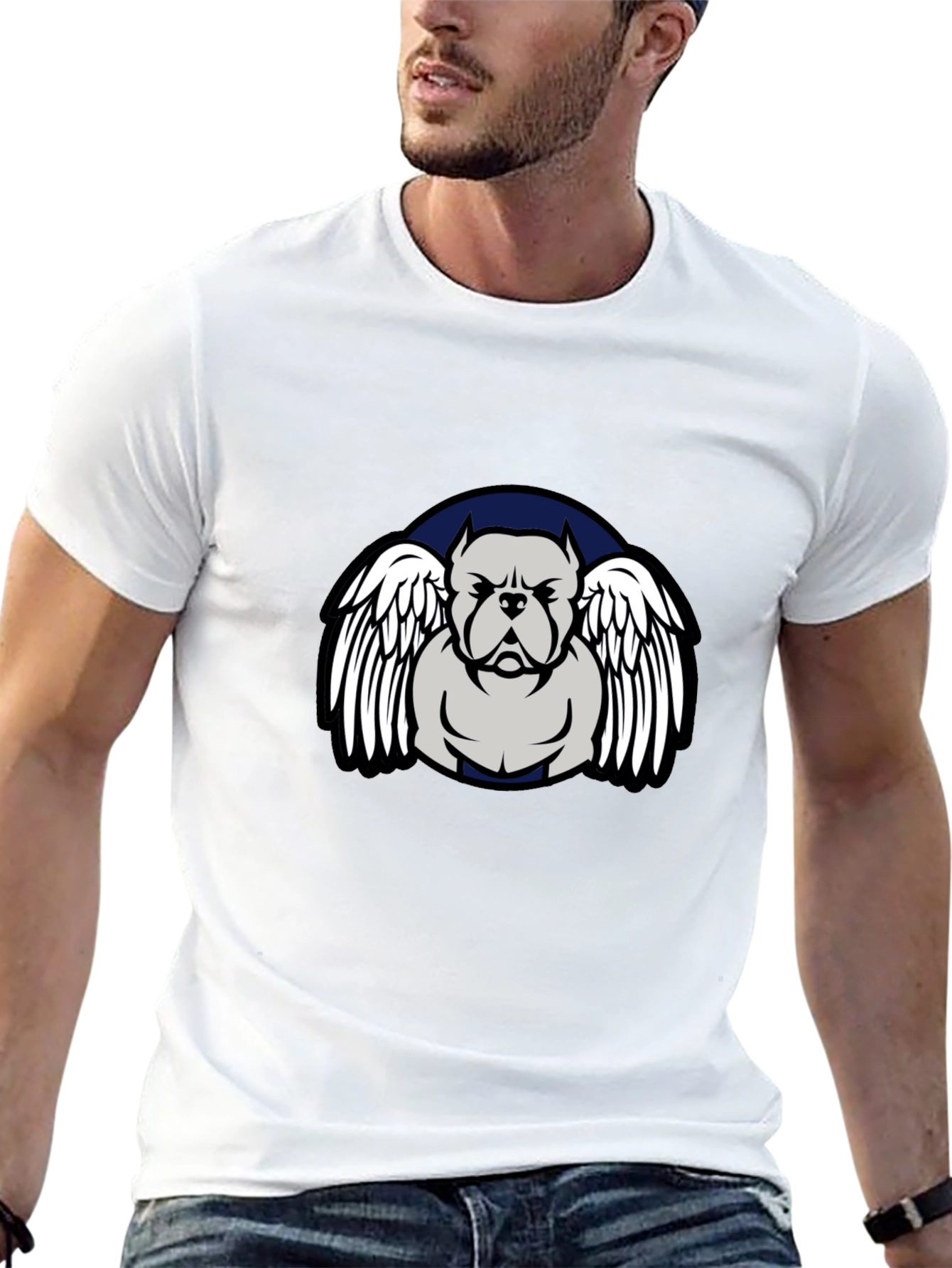 Pitbull Angel Wings Graphic T-Shirt - 13