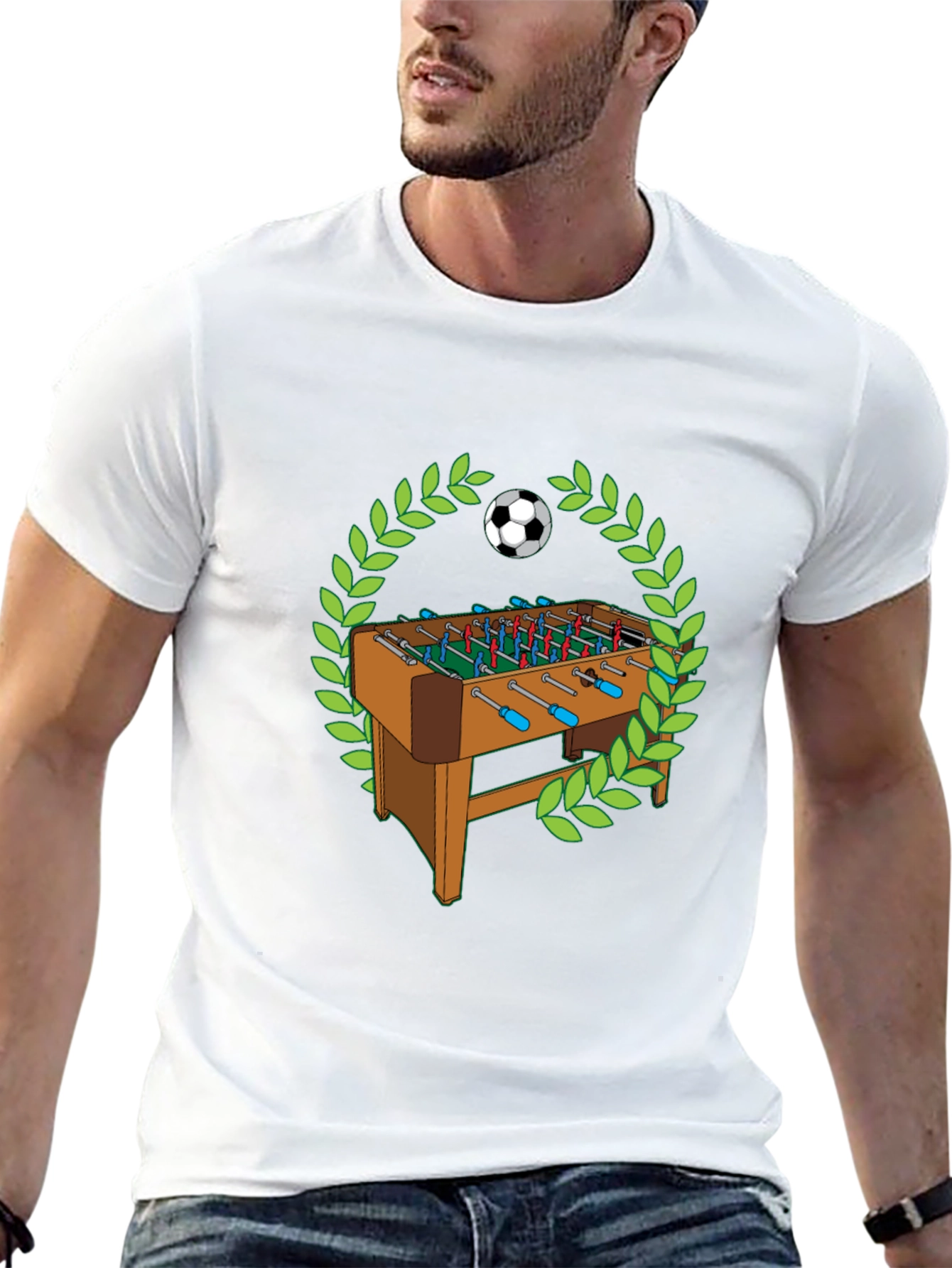 Black Foosball T-Shirt - Table Soccer Graphic Tee view 13