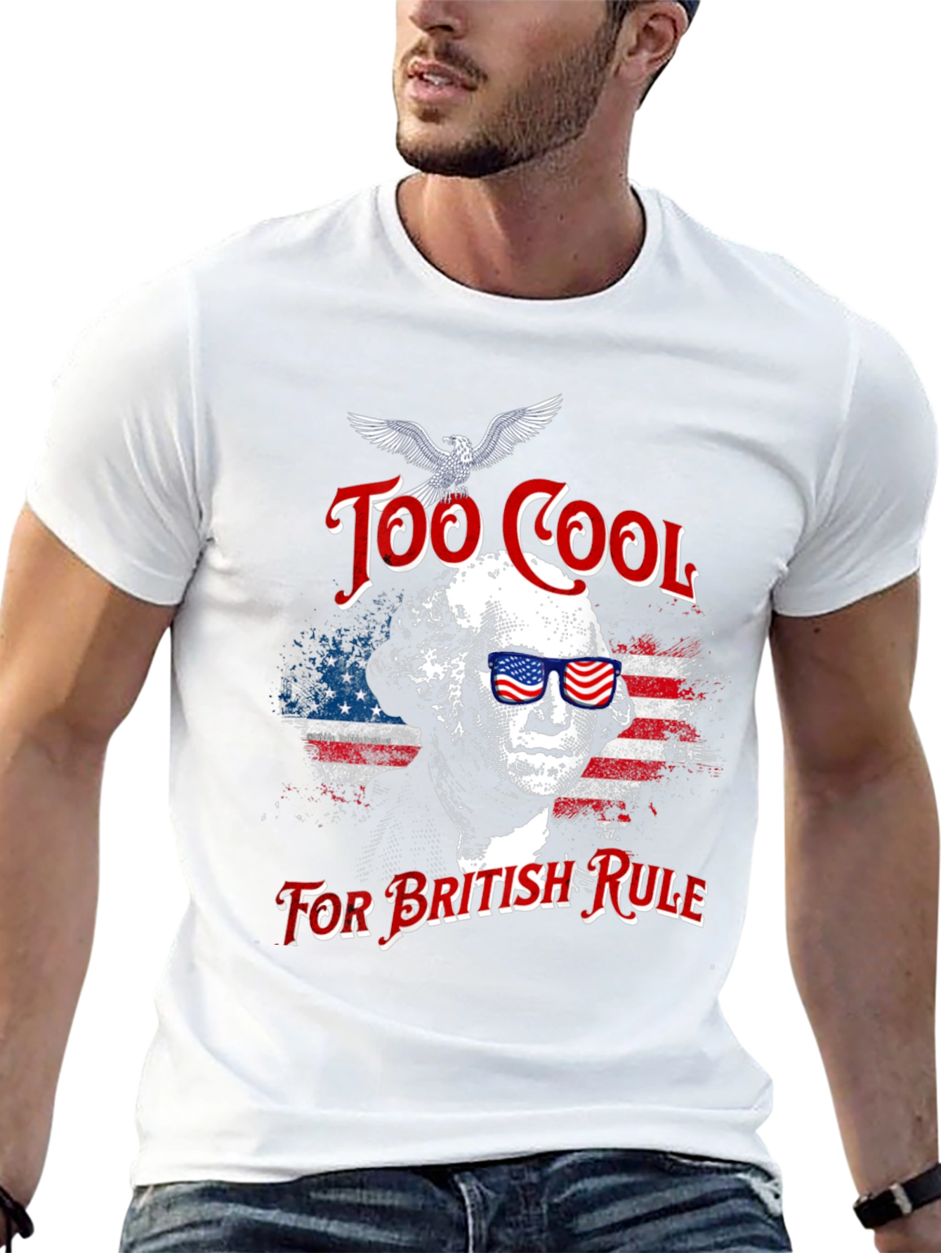 Black Too Cool For British Rule T-Shirt view 13