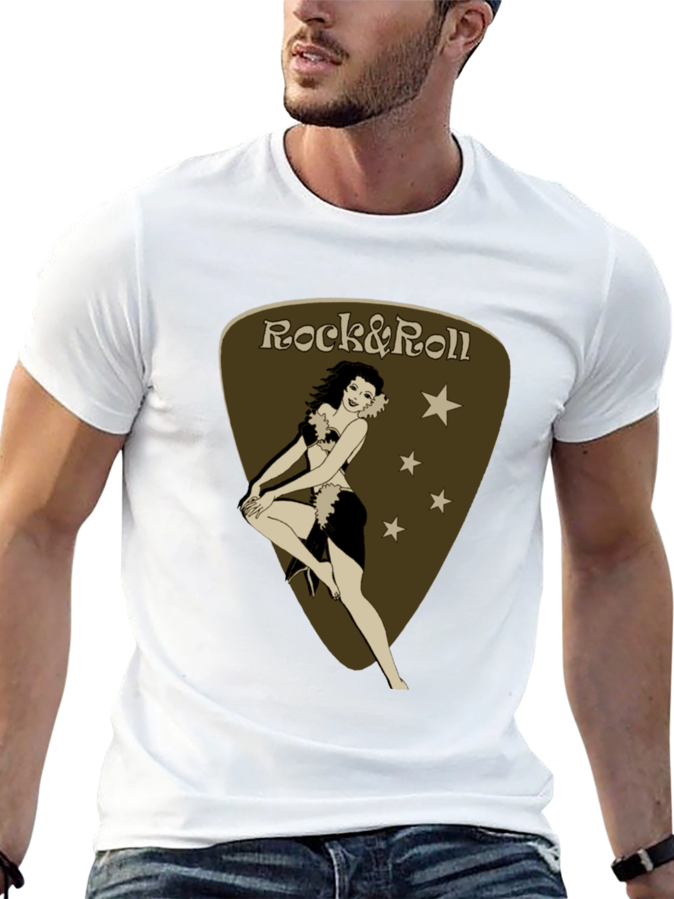Black Rock & Roll Pin-Up Black T-Shirt view 13