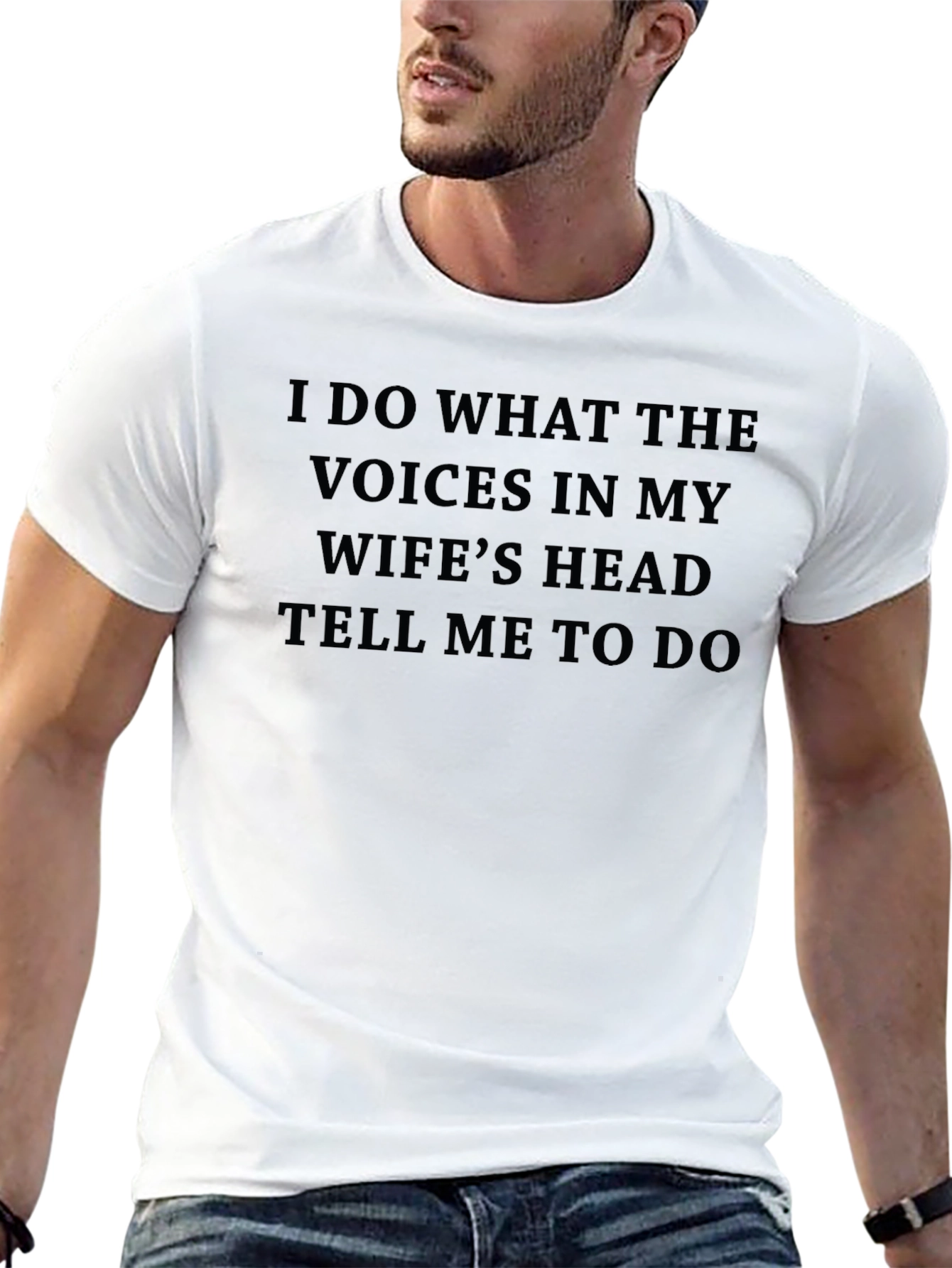 Black Husband's Duty T-Shirt: Wife's Head Voices Command view 13