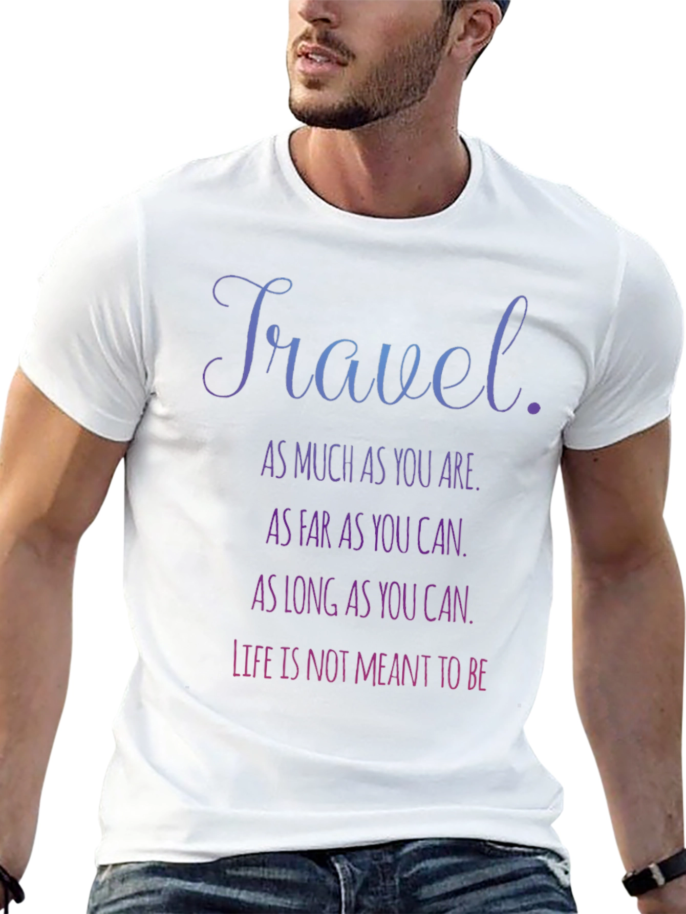 Black Travel Inspiration T-Shirt - Explore the World view 13