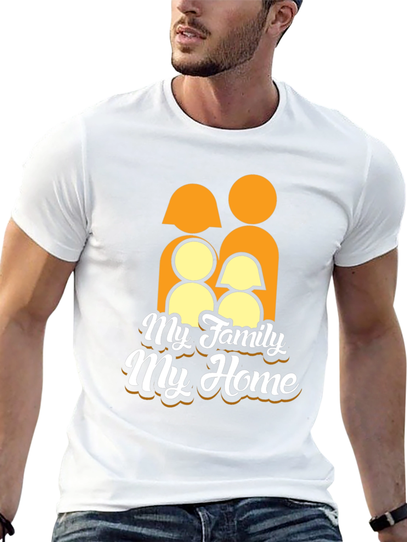 Black Family Home Graphic Tee - Black Unisex T-Shirt view 13