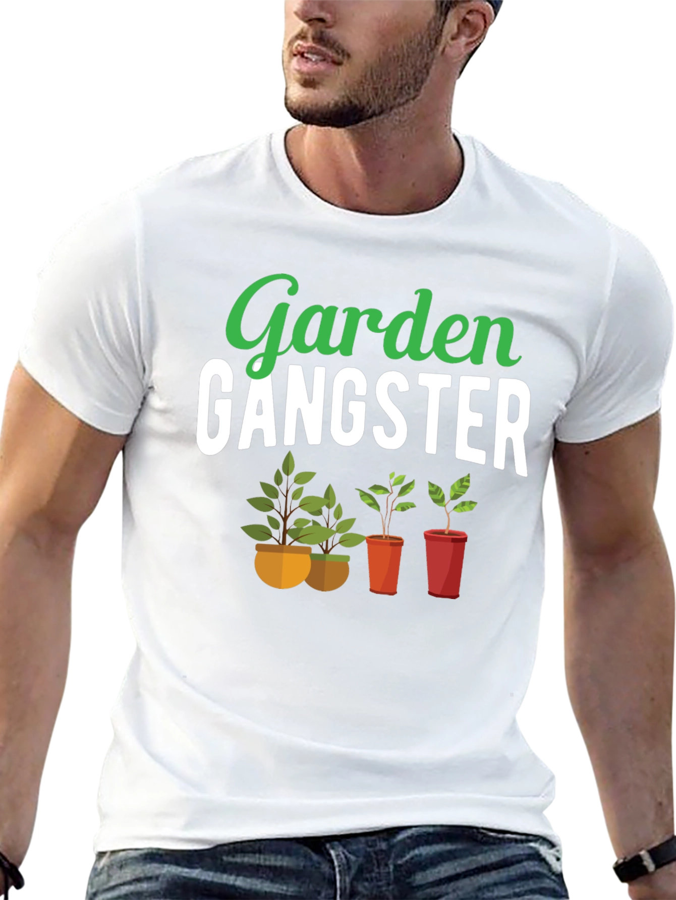 Black Garden Gangster T-Shirt - Gardening Humor Tee view 13