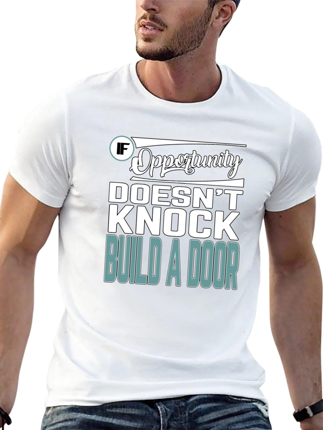 Opportunity Knocks Graphic T-Shirt - Black - 13