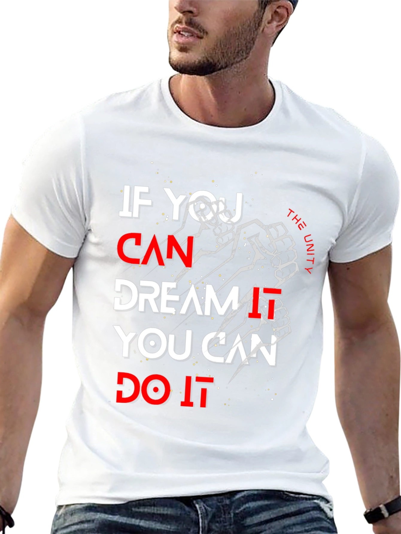 Black Inspirational Graphic Tee - If You Can Dream It, Do It! view 13