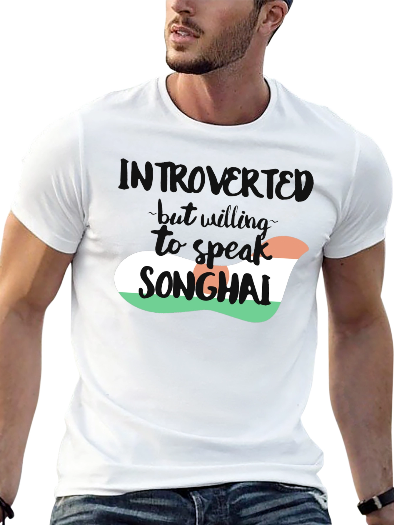 Introvert Songhai T-Shirt - Soft Black Tee - 13