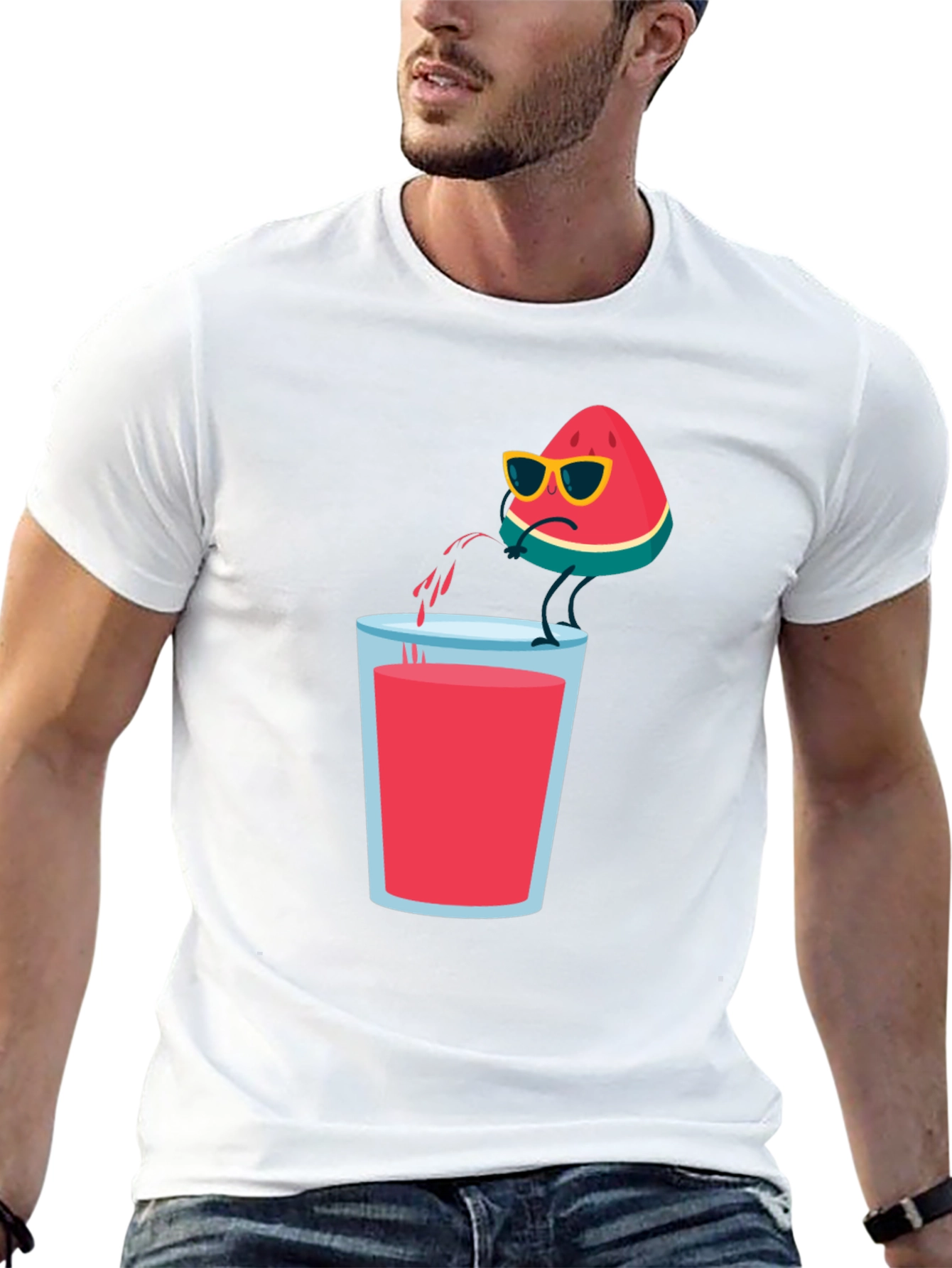 Black Cool Watermelon T-Shirt view 13