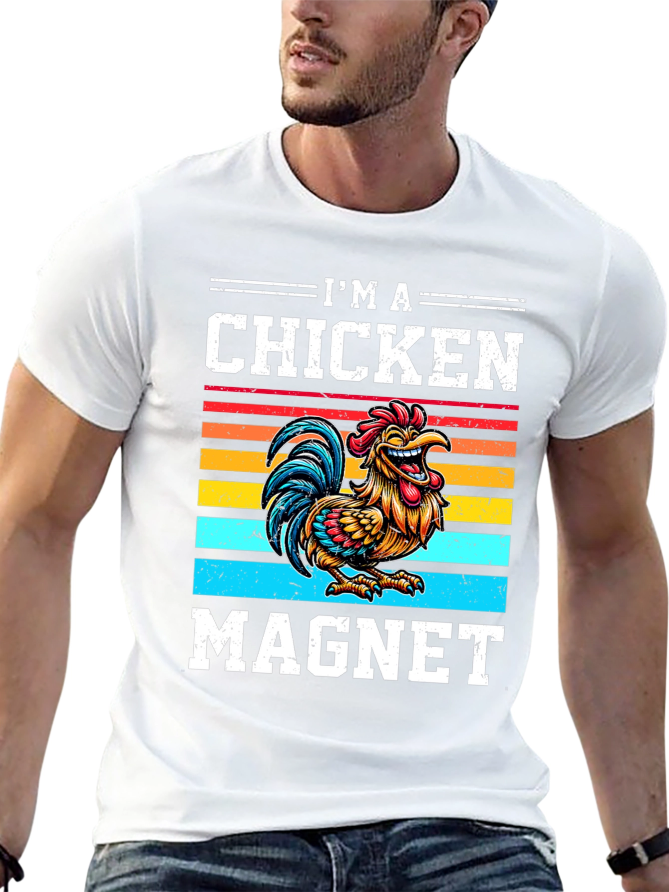 I'm a Chicken Magnet Graphic T-Shirt - 13