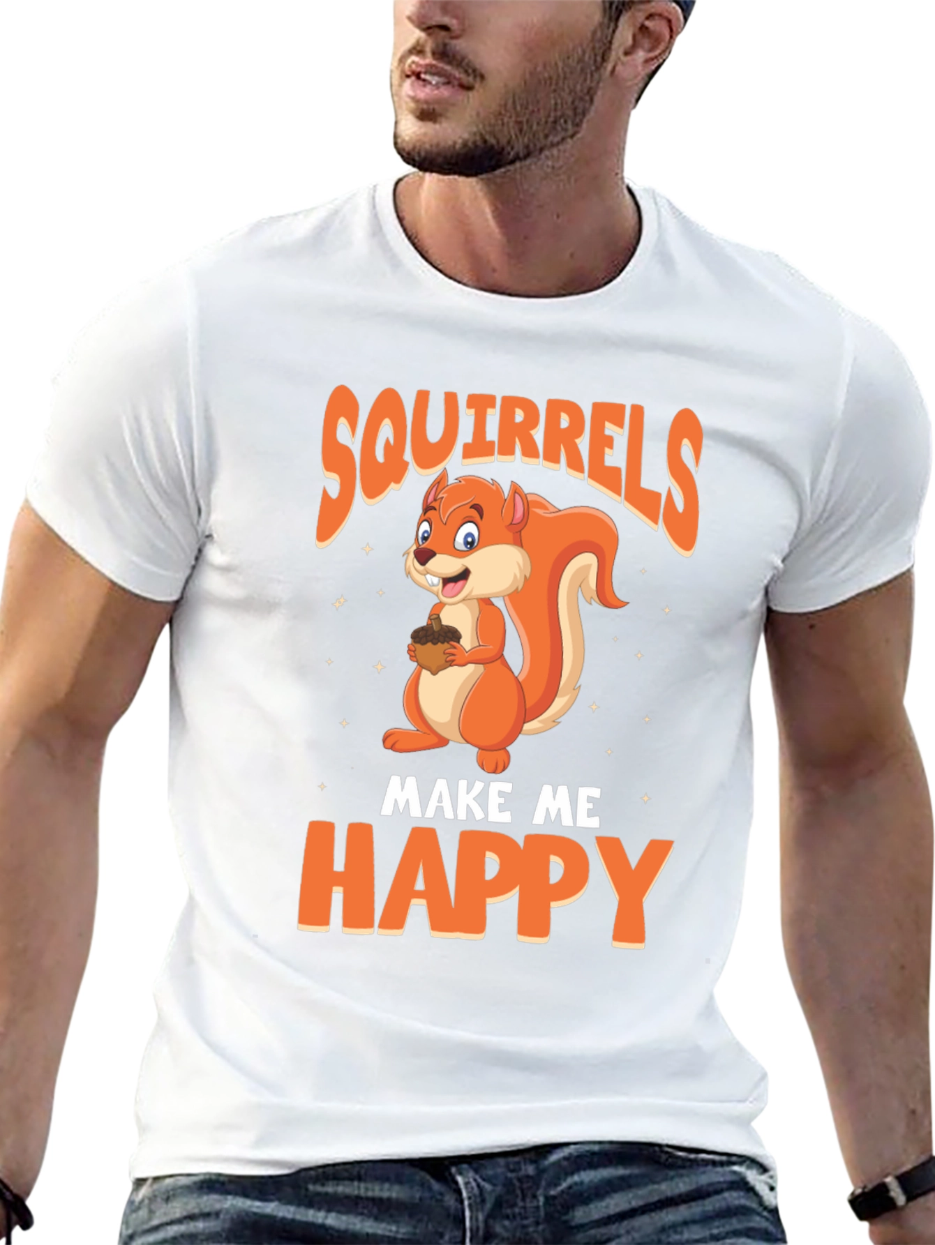 Black Squirrels Make Me Happy T-Shirt view 13