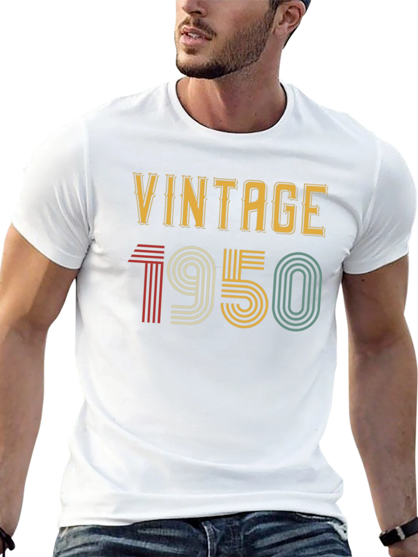 Black Vintage 1950 T-Shirt - Retro Style view 13