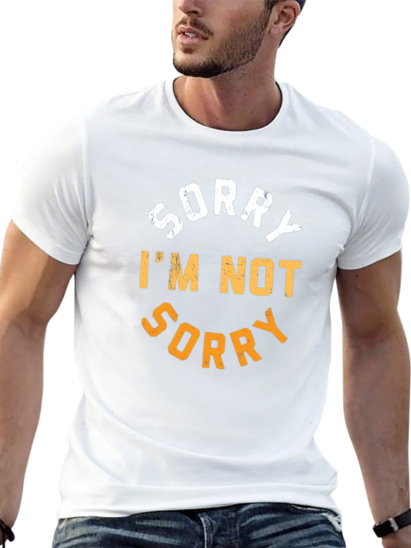 Black Sorry I'm Not Sorry Graphic T-Shirt view 13