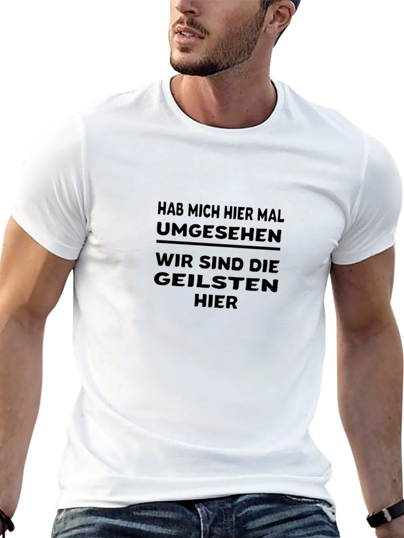 Black Black T-Shirt with Humorous German Text view 13