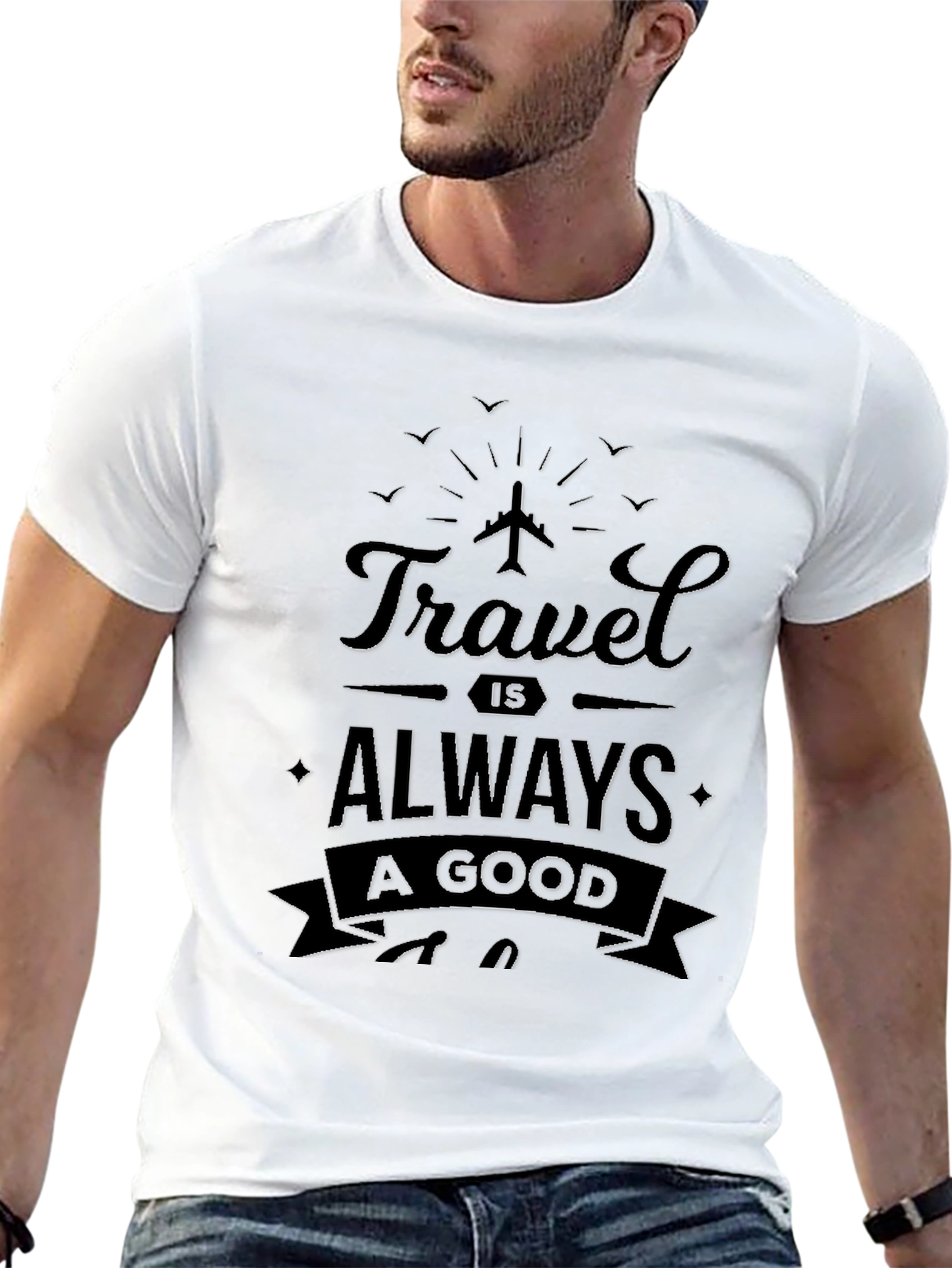 Black Travel is Always A Good Idea Black T-Shirt view 13