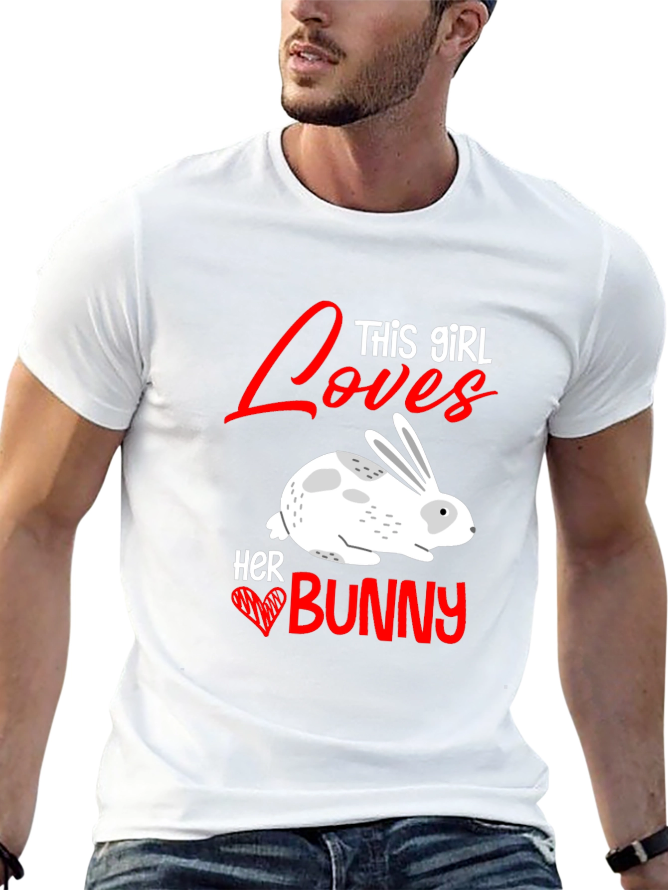 Black Girl Loves Bunny T-Shirt - Cute Rabbit Tee view 13
