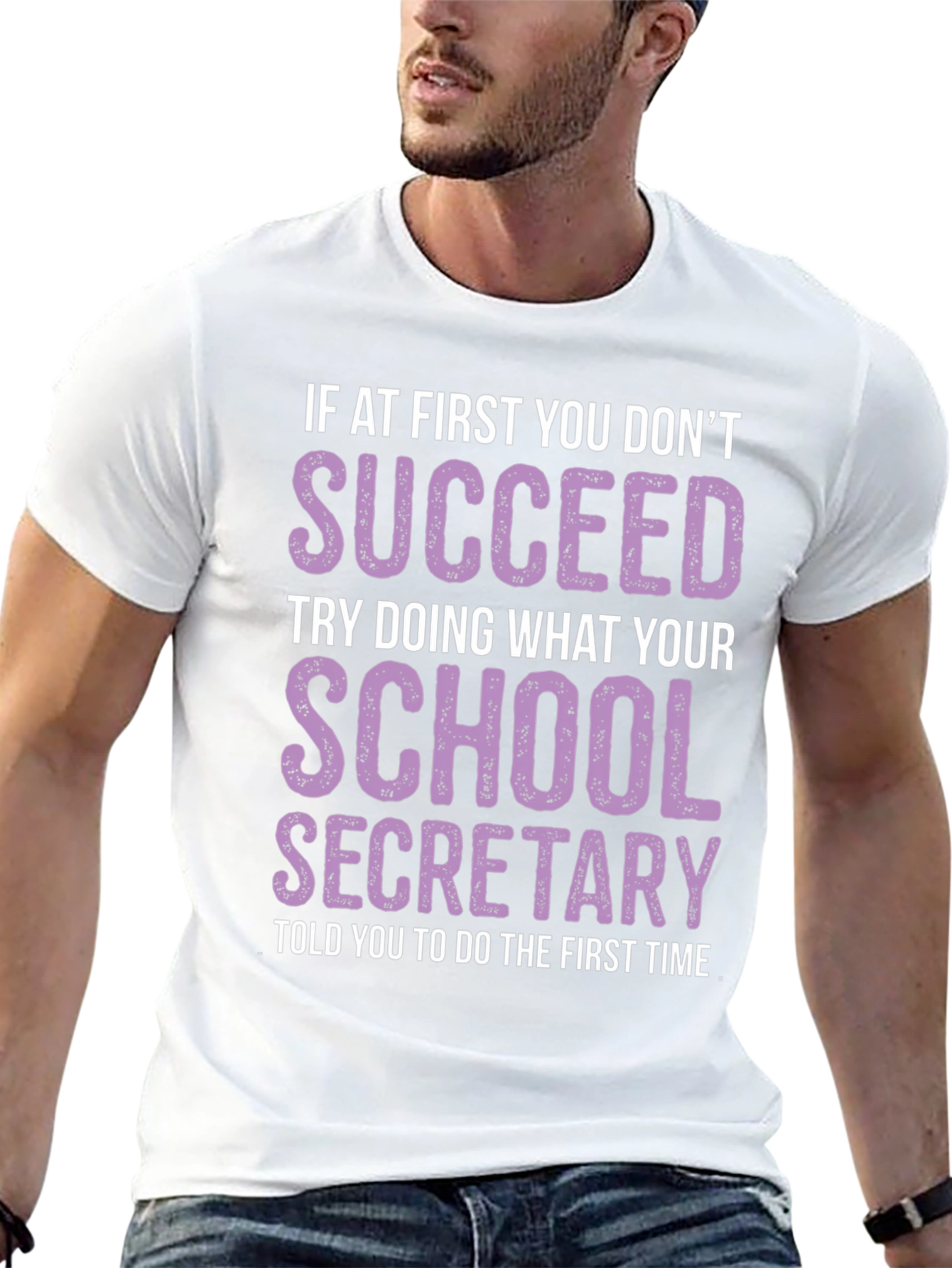 Black School Secretary T-Shirt - Funny Slogan Tee view 13