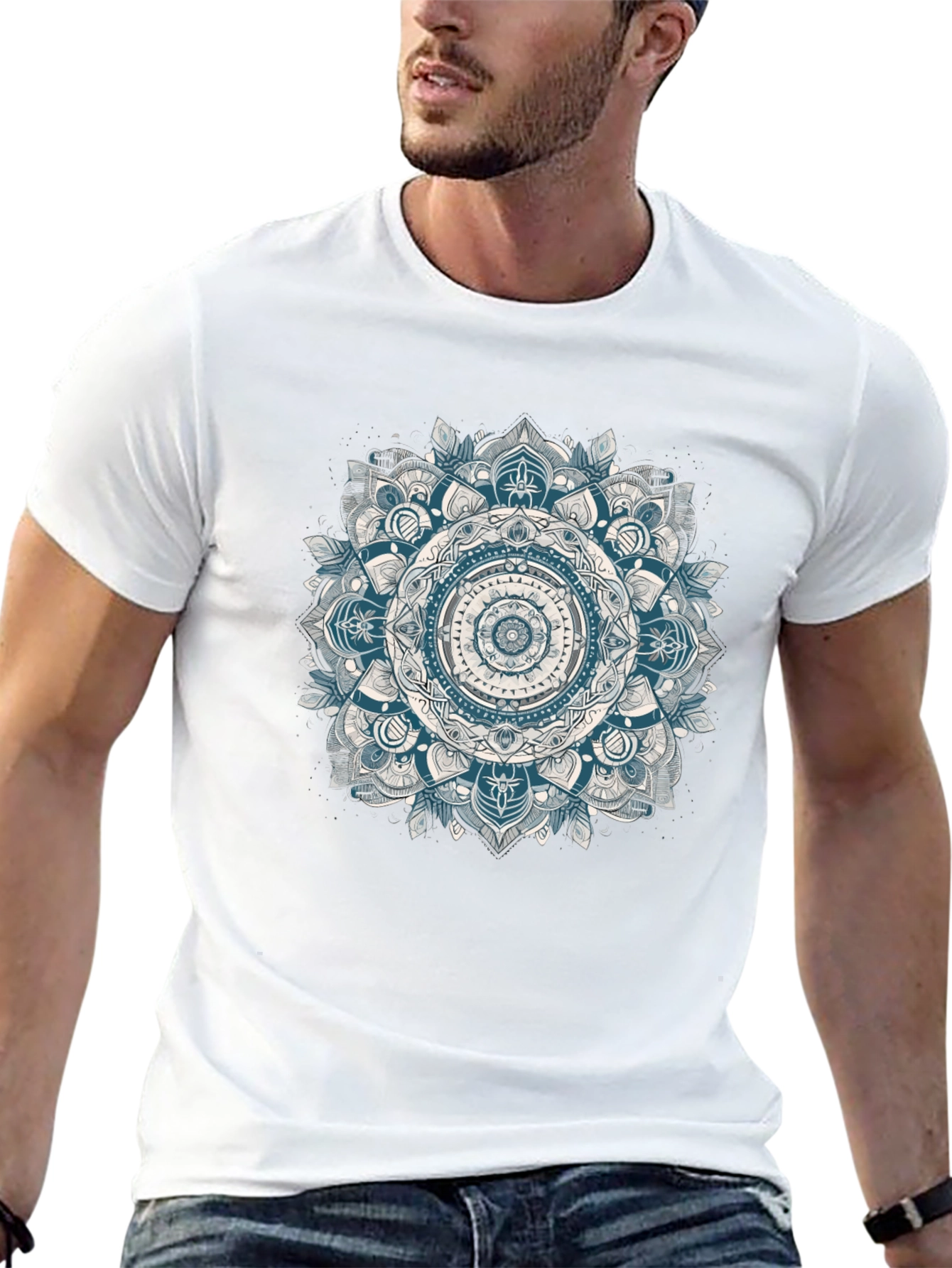 Black Mandala Graphic Black T-Shirt view 13