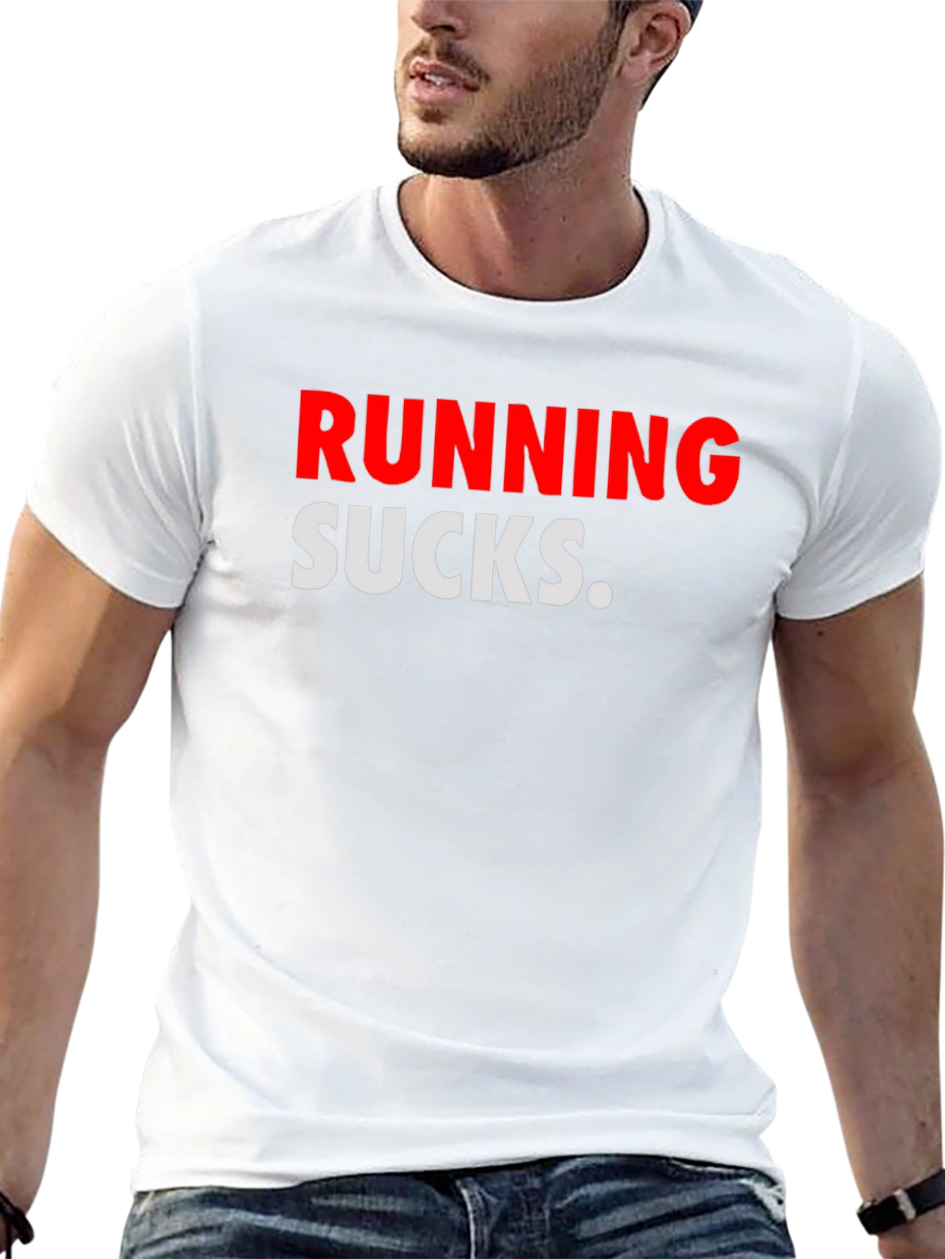 Black Running Sucks Graphic Tee view 13