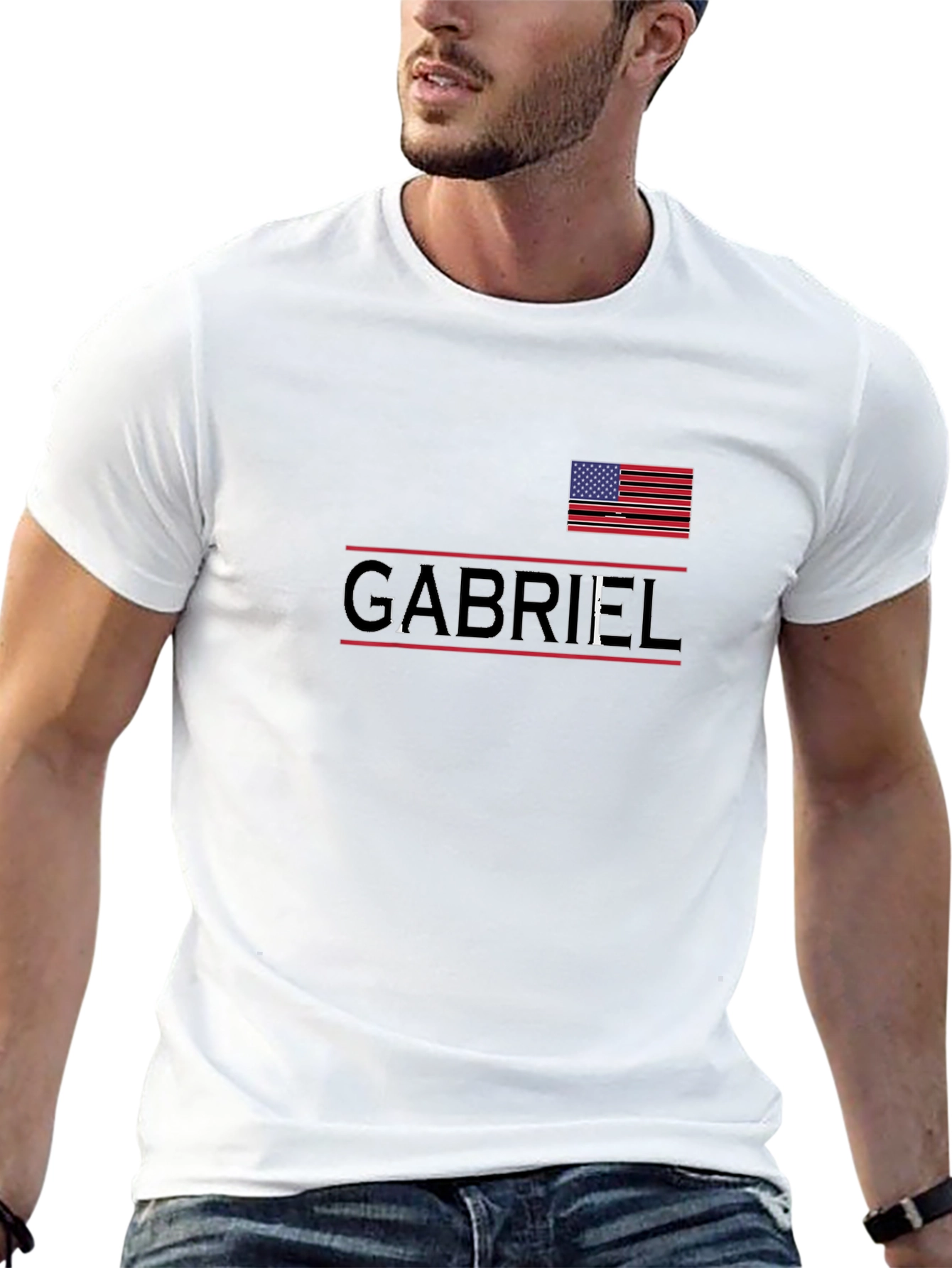 Black Patriotic Gabriel T-Shirt view 13