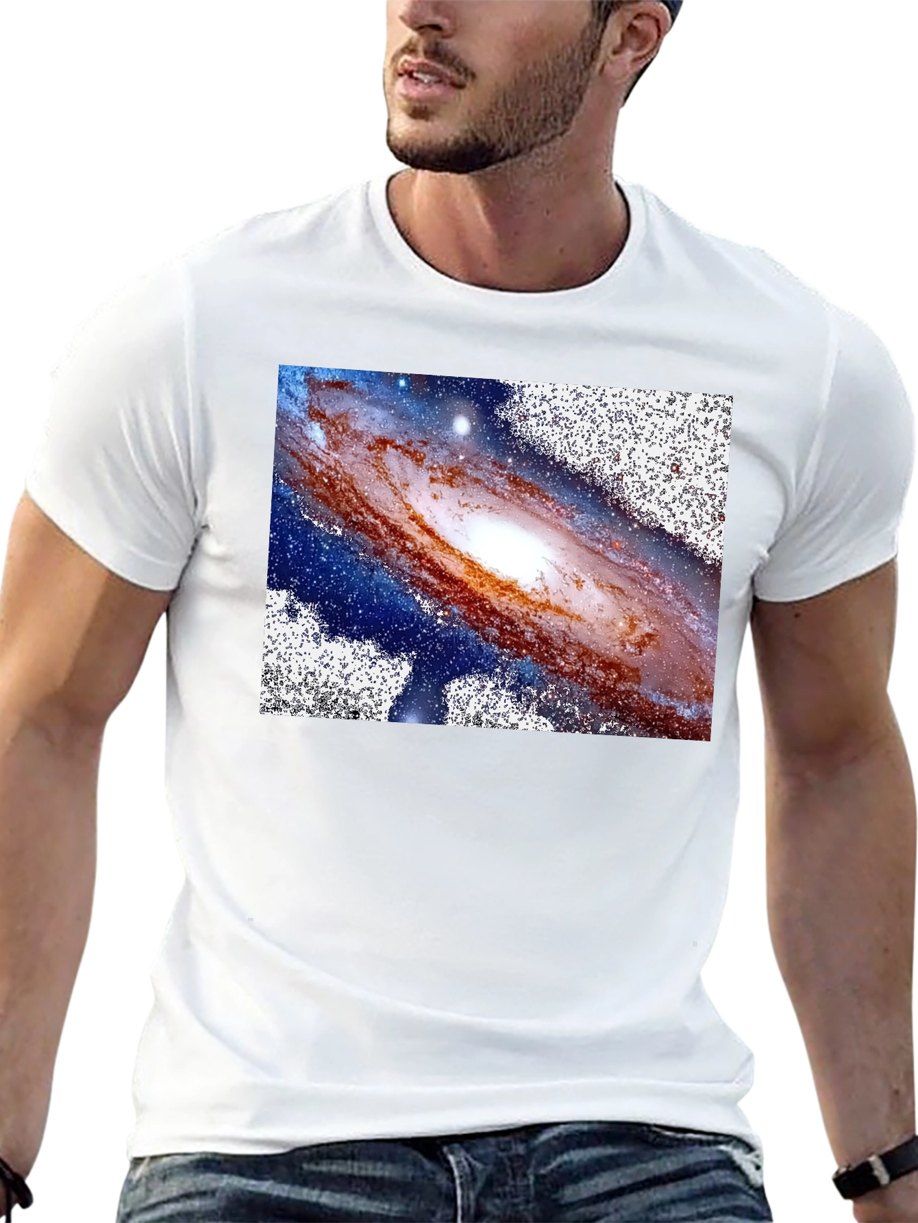 Black Galaxy Graphic Tee - Black Unisex T-Shirt view 13