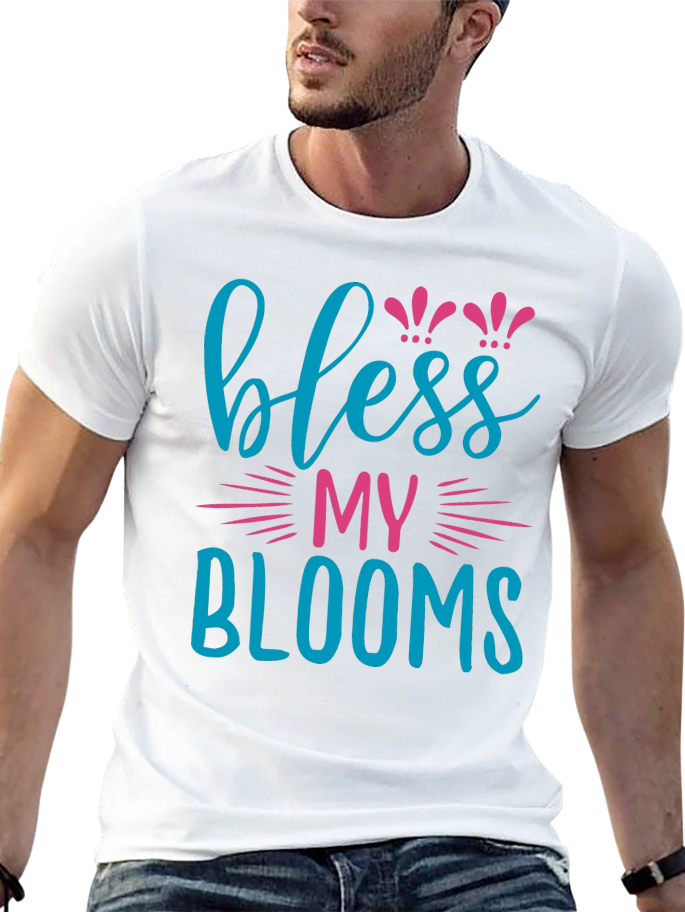 Black Bless My Blooms Graphic T-Shirt view 13