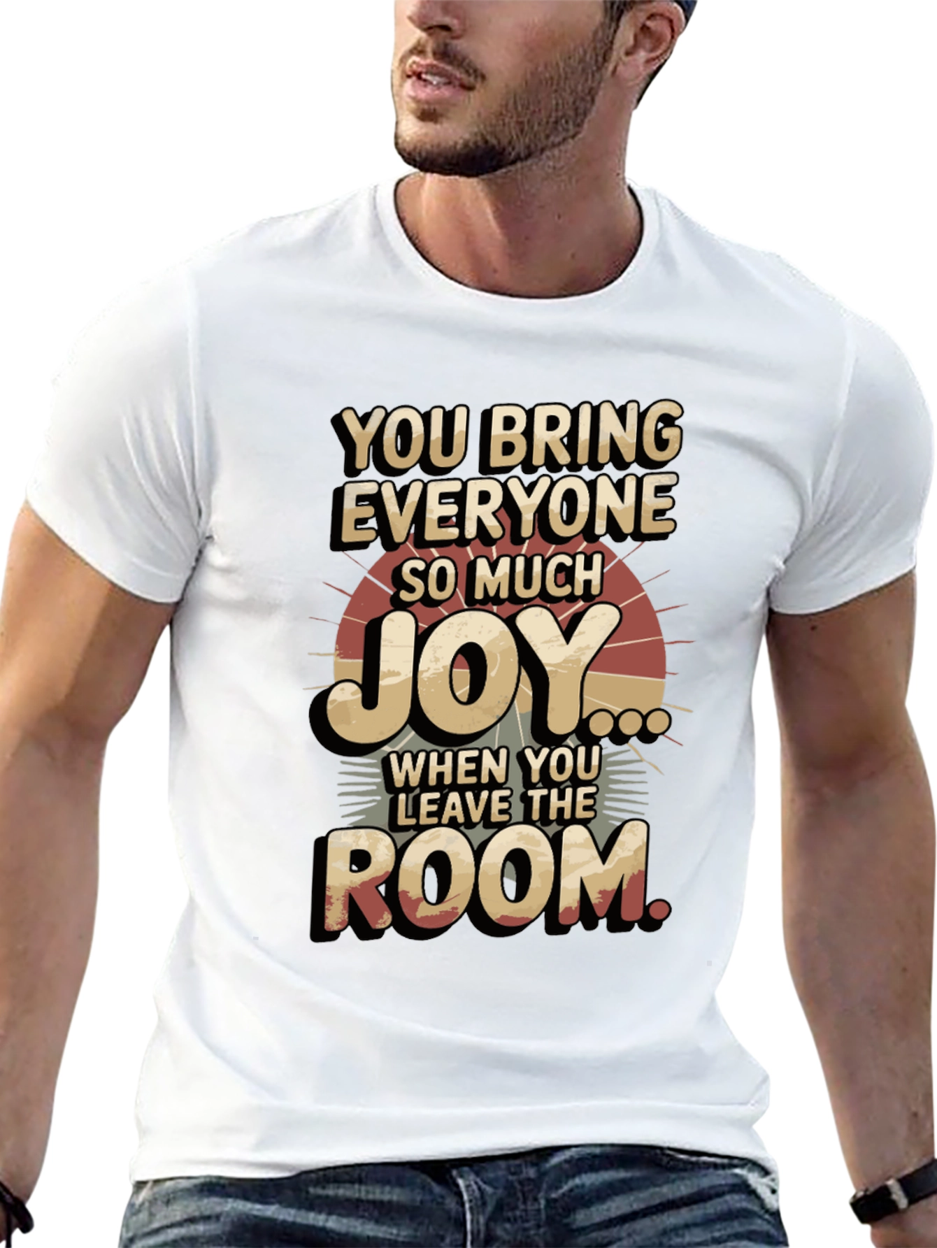 Black Humorous Graphic T-Shirt - You Bring Joy view 13