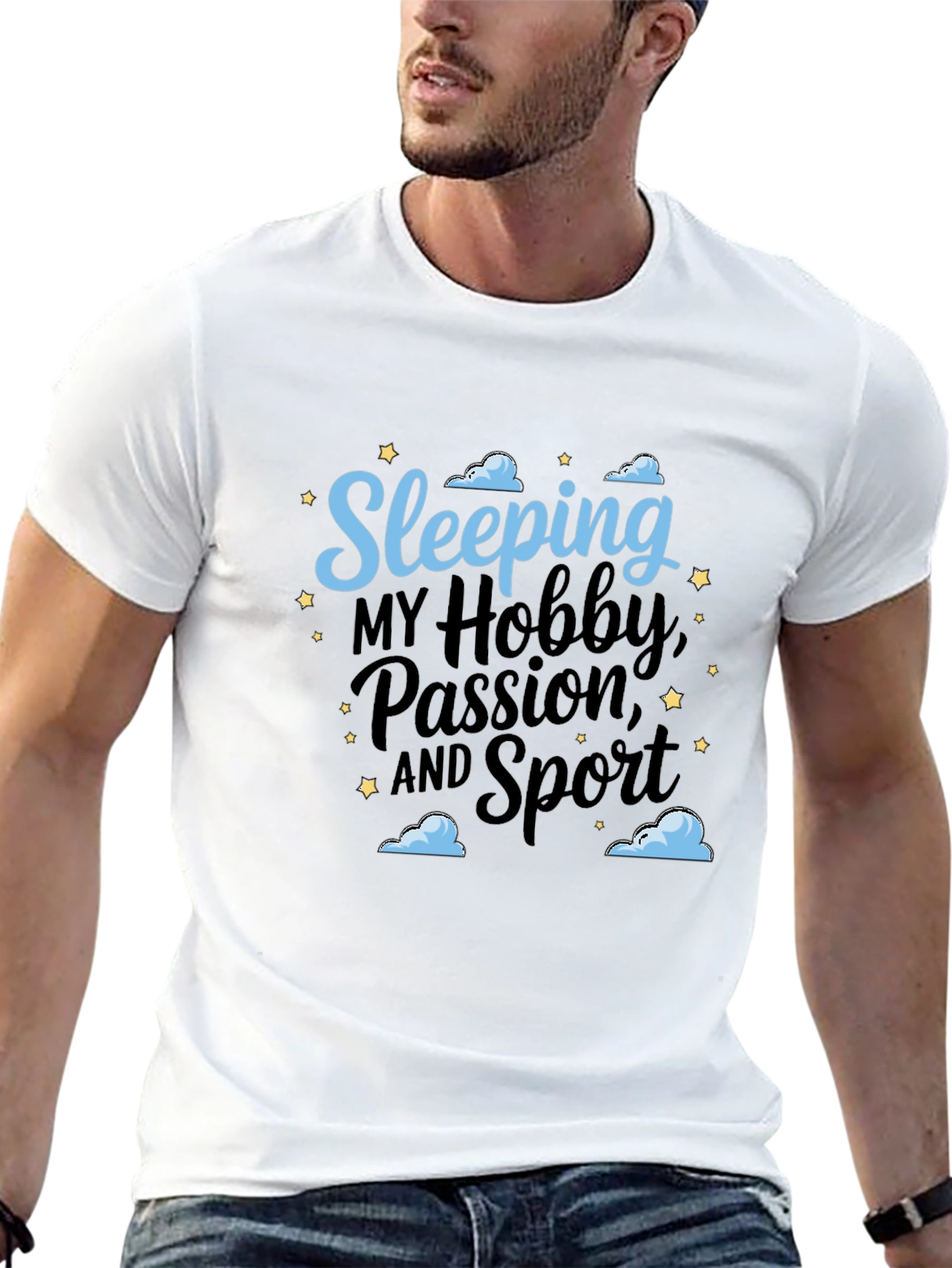 Black Sleeping Hobby Passion Sport Black T-Shirt view 13