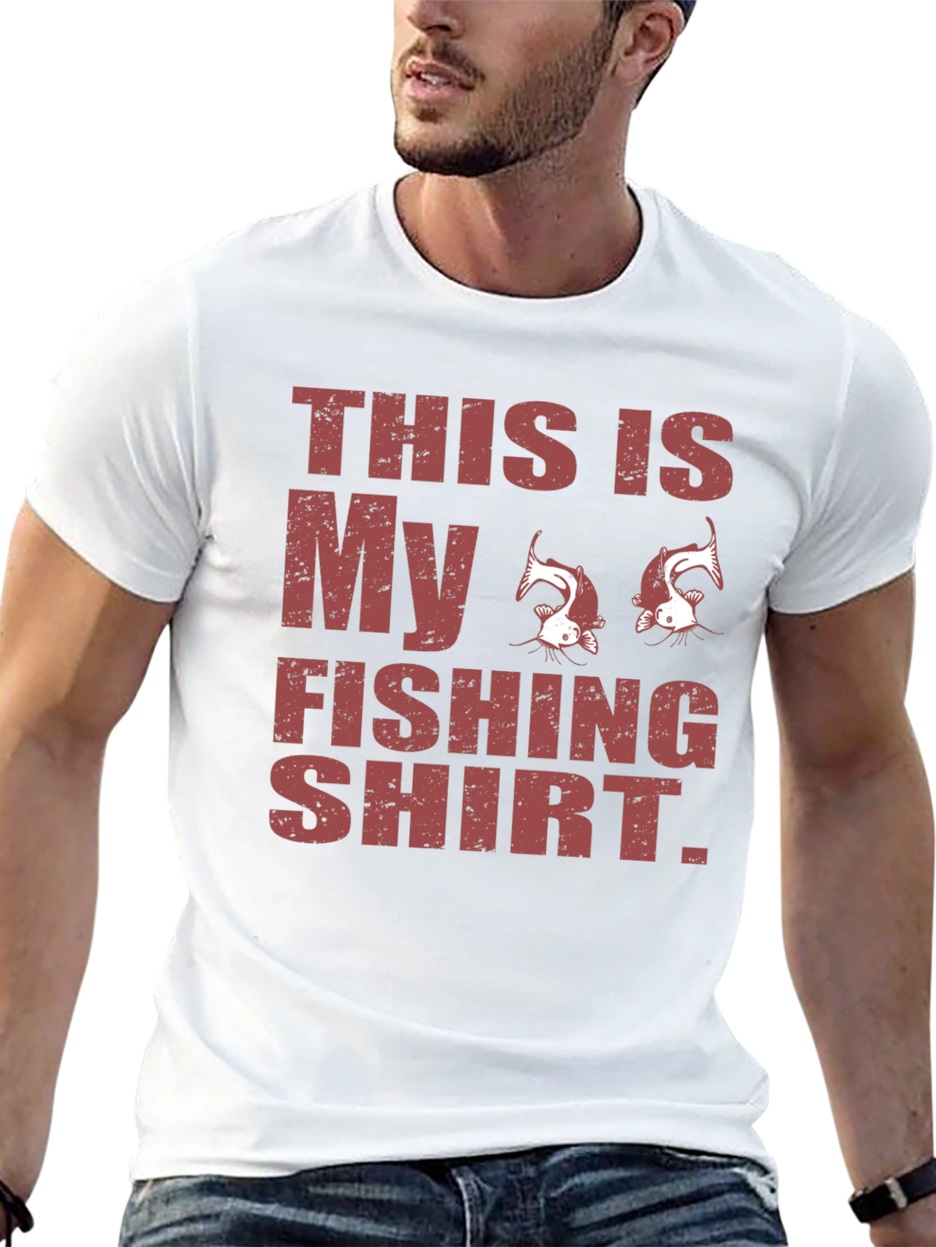Black Funny Fishing Shirt - Men's Novelty Graphic Tee view 13