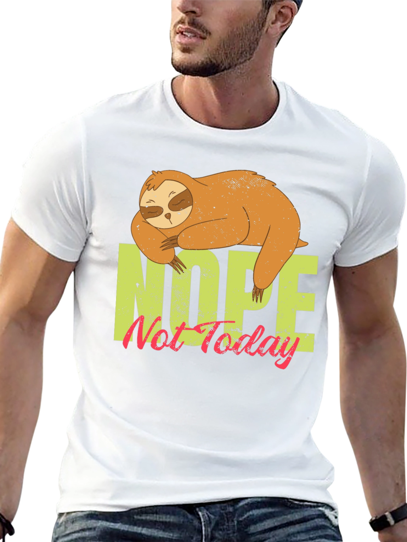Nope Not Today Sloth Graphic Tee - 13