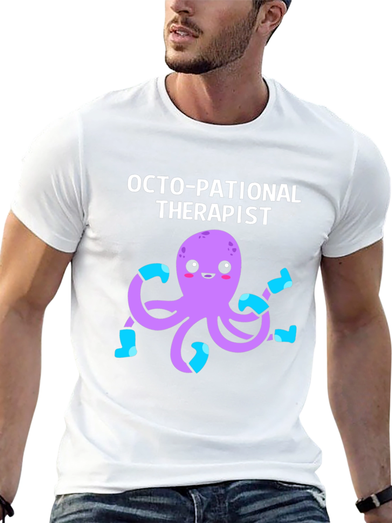 Black Octo-pational Therapist Graphic T-Shirt view 13