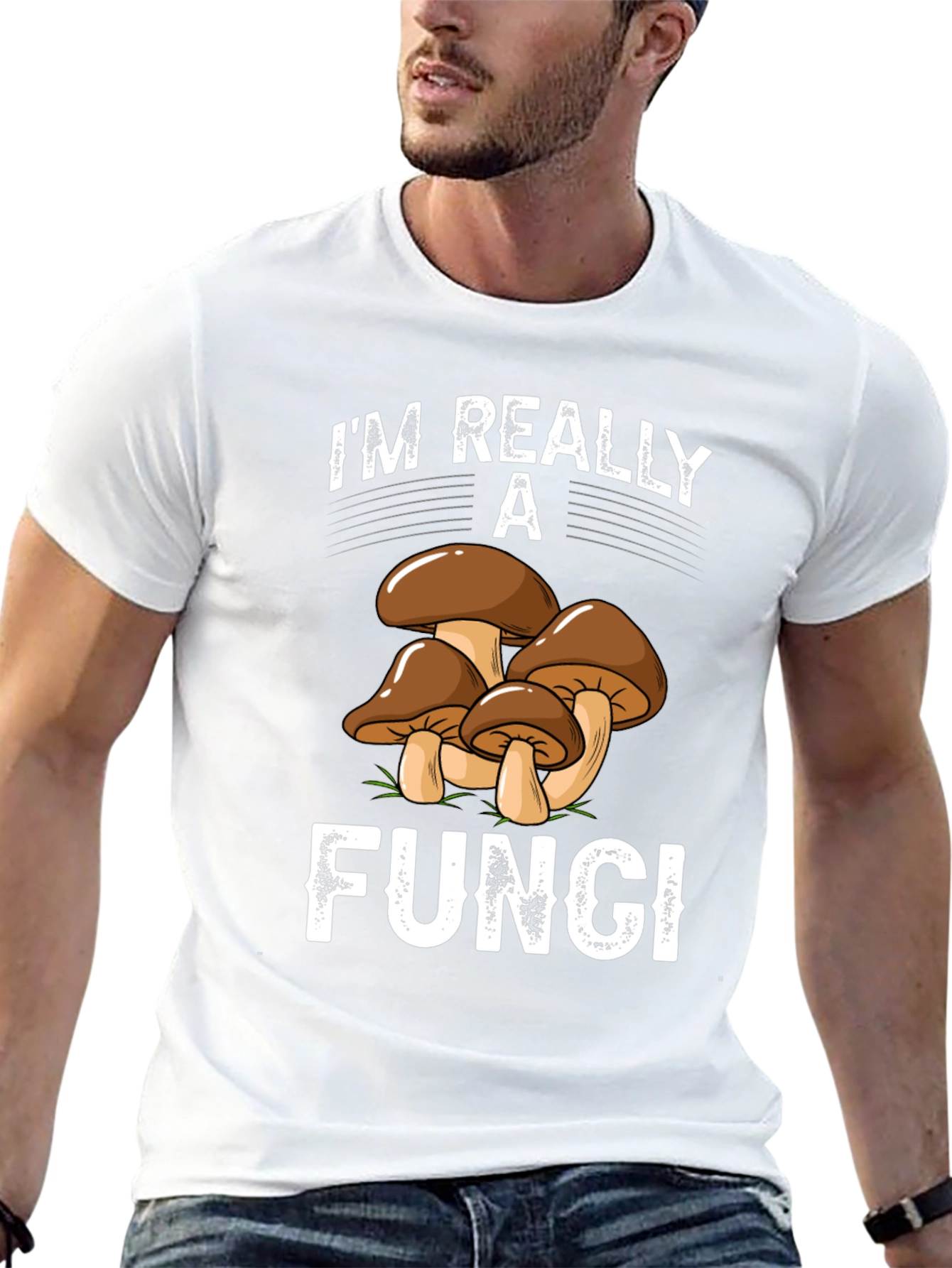Black I'm Really a Fungi T-Shirt - Funny Mushroom Tee view 13