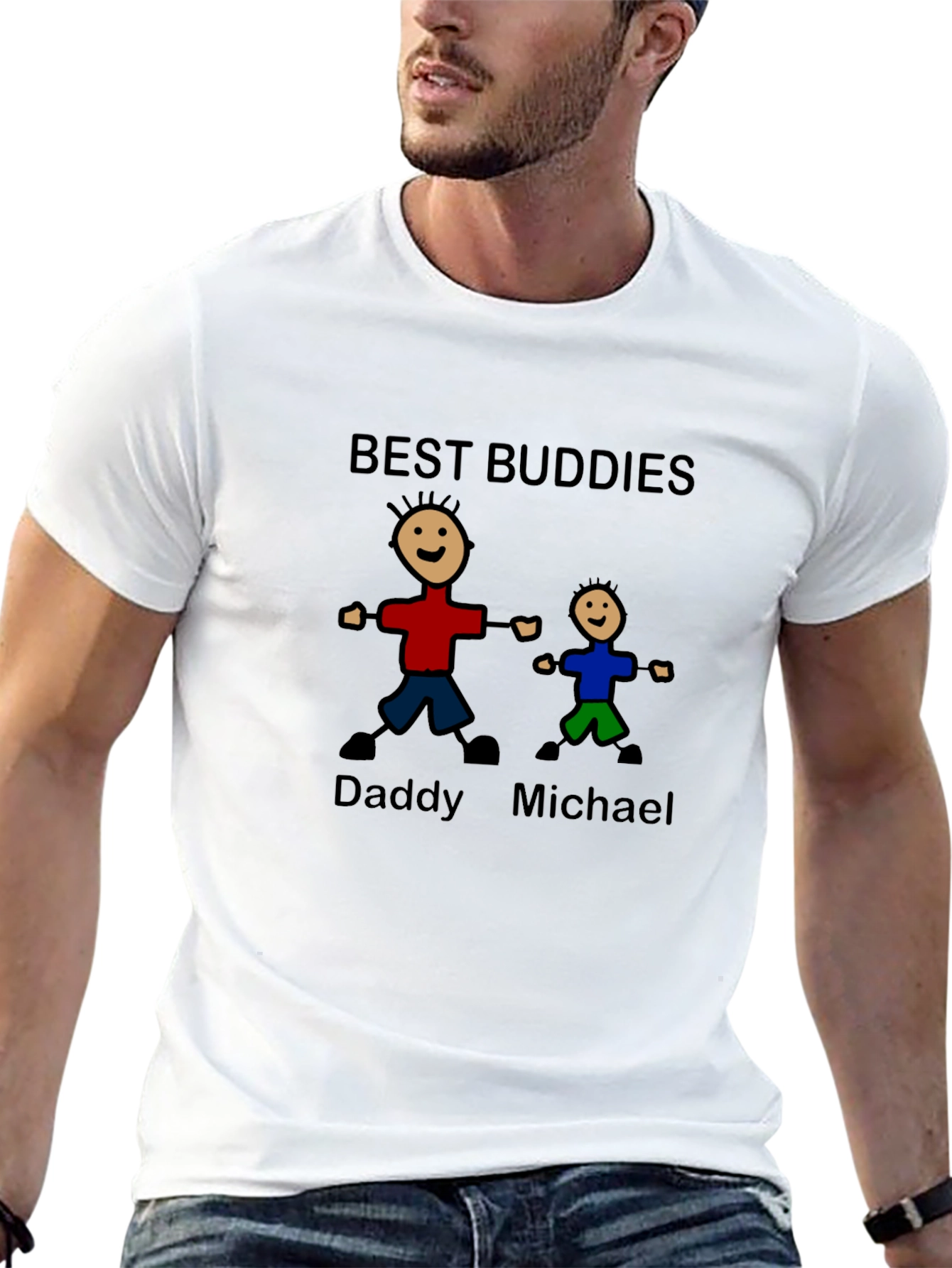 Best Buddies Daddy & Michael Graphic T-Shirt - 13
