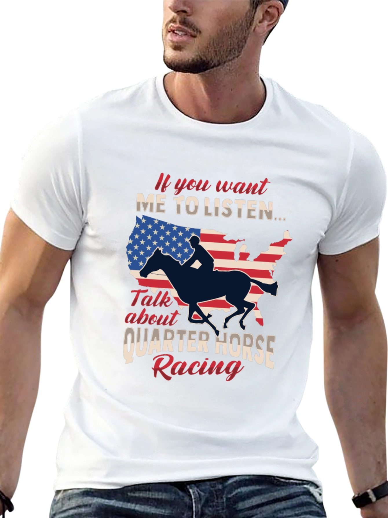 Black Quarter Horse Racing Graphic T-Shirt view 13