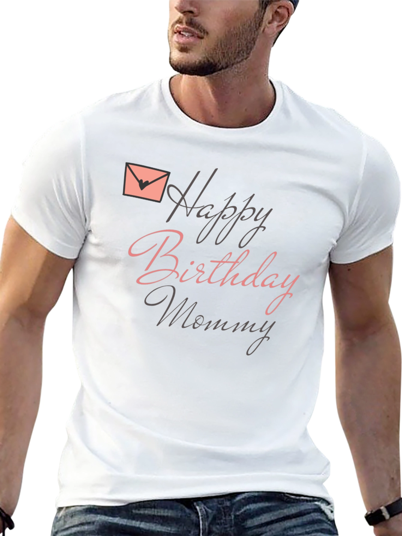 Black Happy Birthday Mommy Black T-Shirt view 13