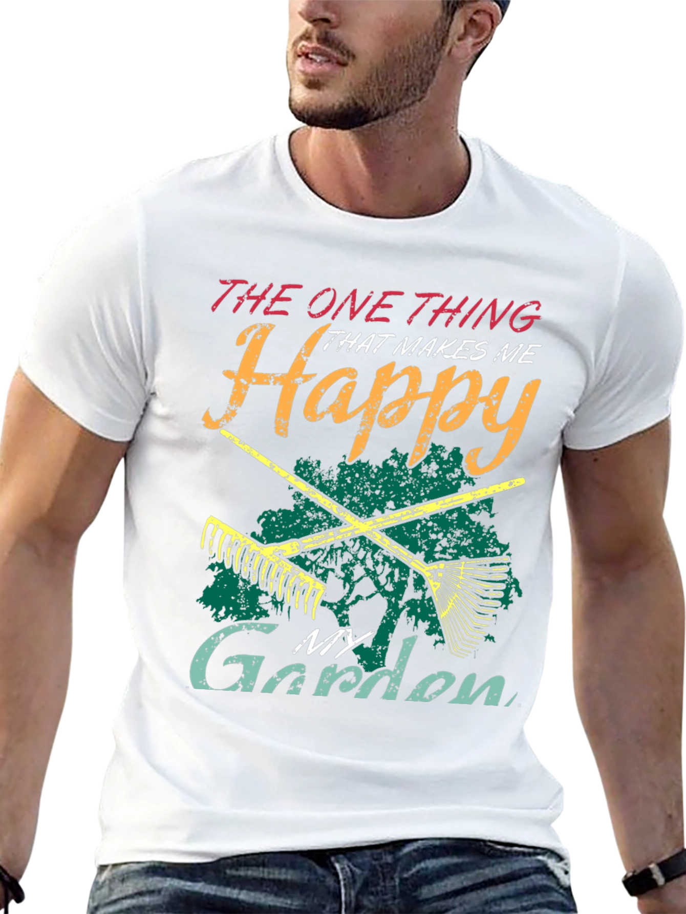 Black Happy Garden T-Shirt - Gardening Lover's Tee view 13