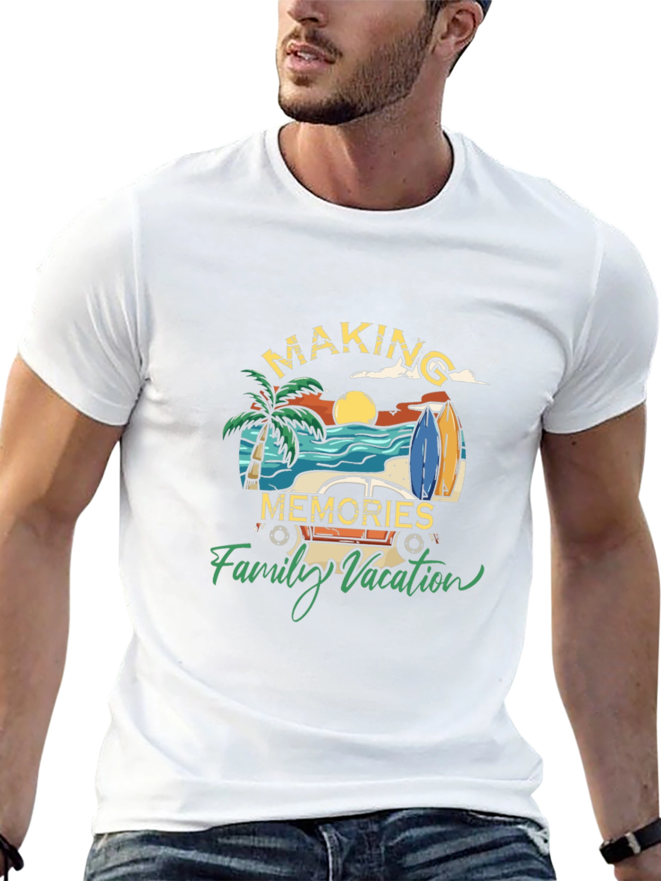 Black Making Memories Family Vacation T-Shirt view 13