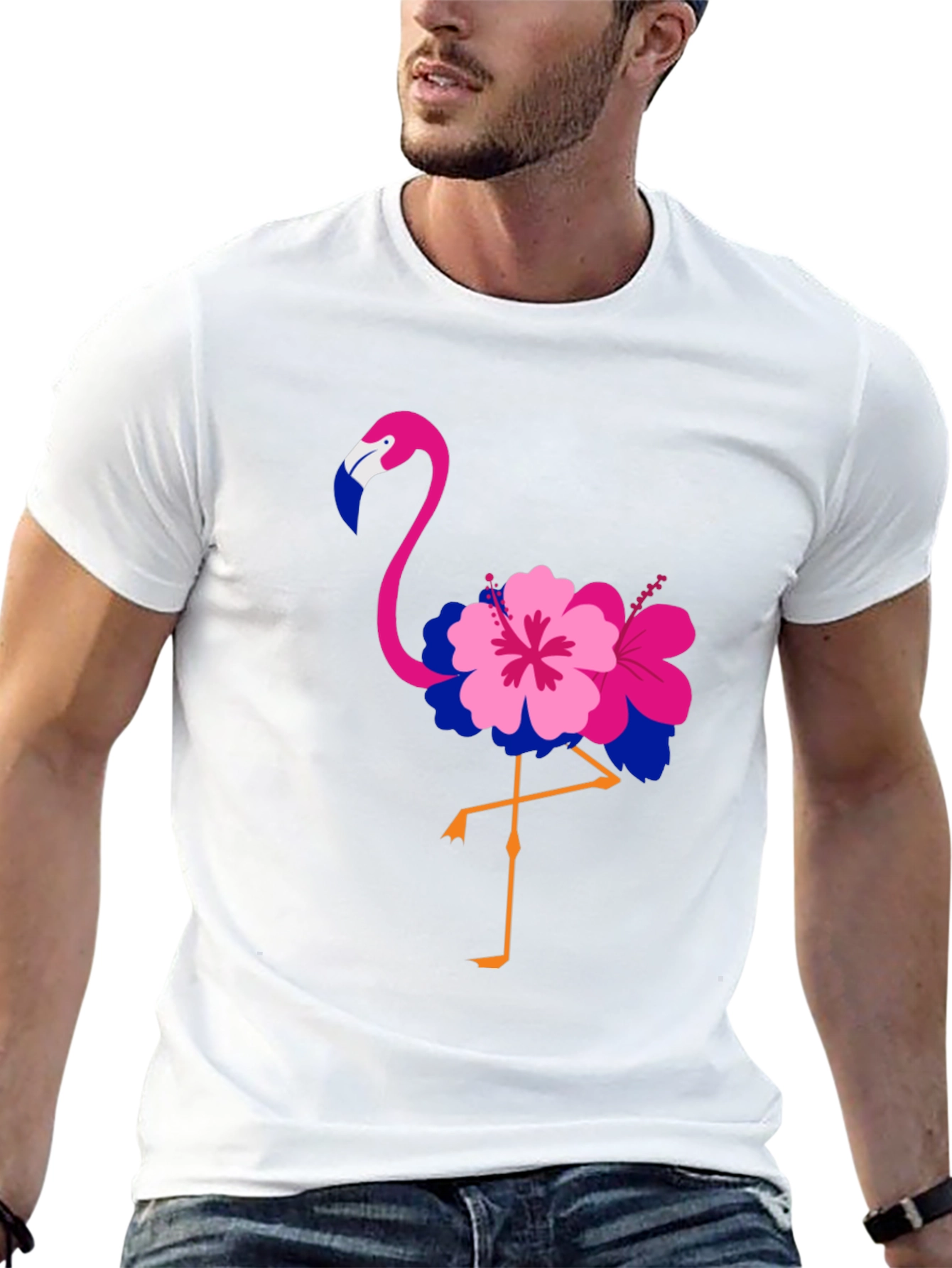 Black Bisexual Pride Flamingo T-Shirt view 13