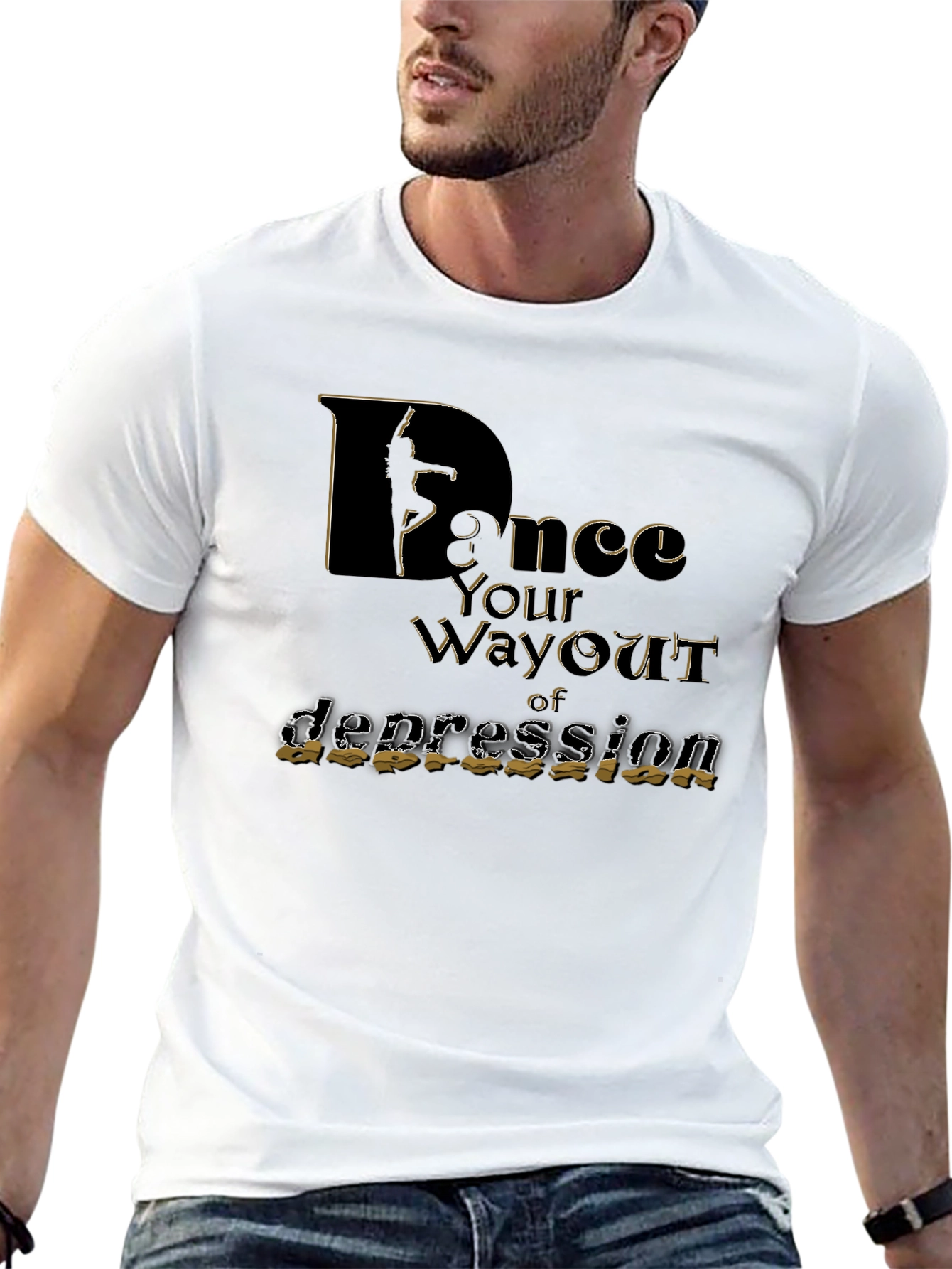 Black Dance Your Way Out of Depression T-Shirt view 13