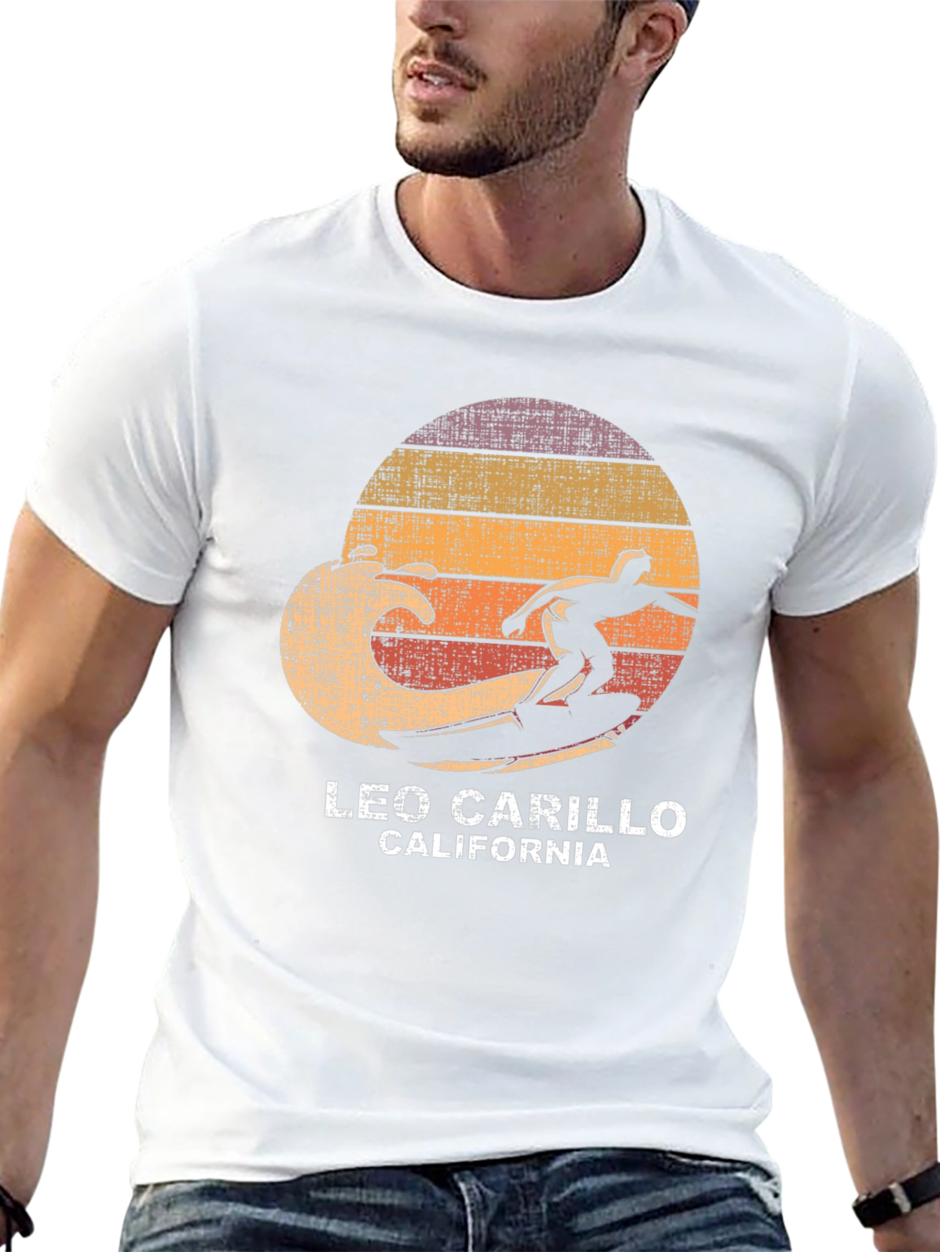 Black Retro Leo Carillo Surfer Graphic Tee view 13
