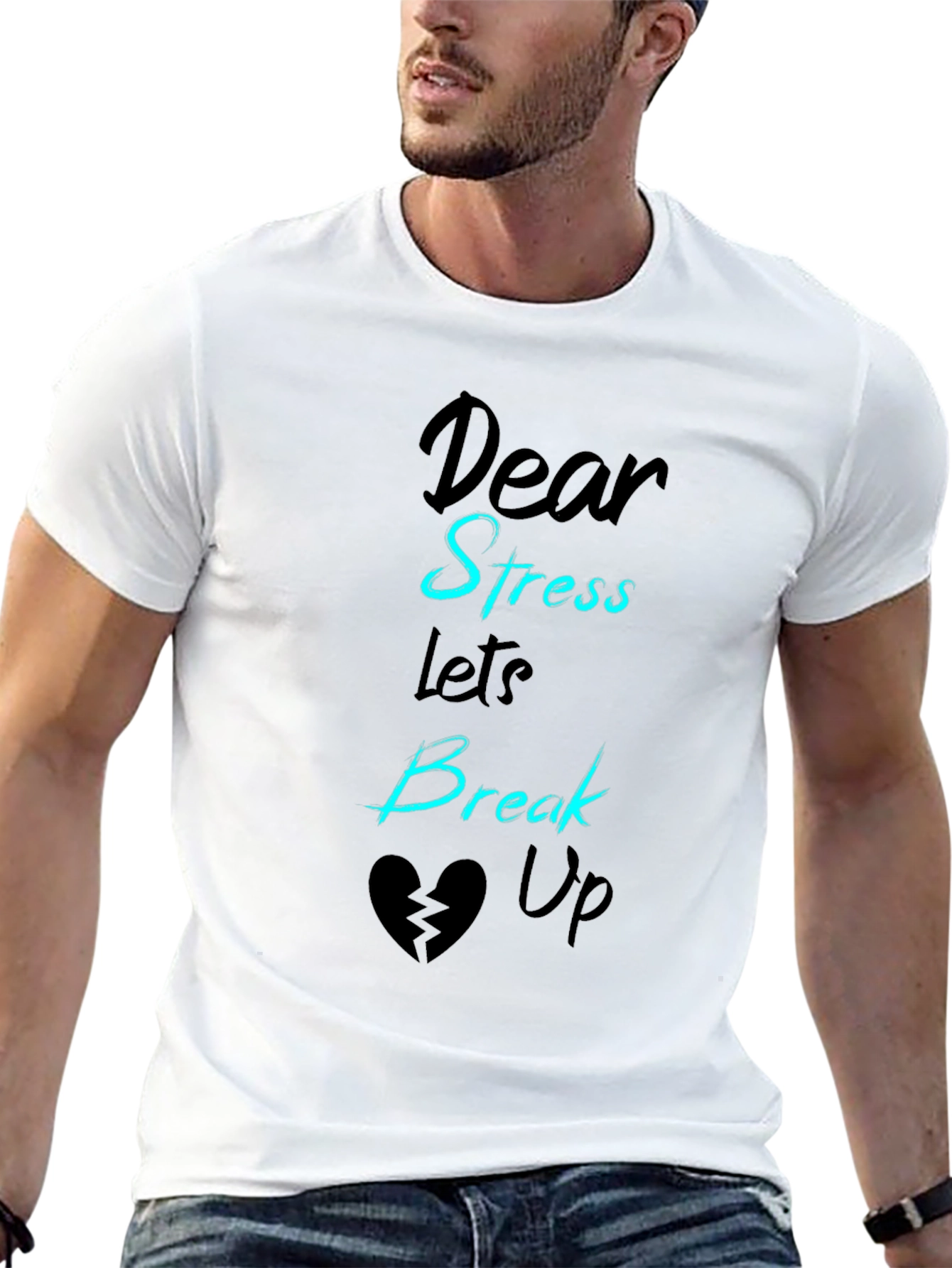 Black Dear Stress Break Up T-Shirt view 13