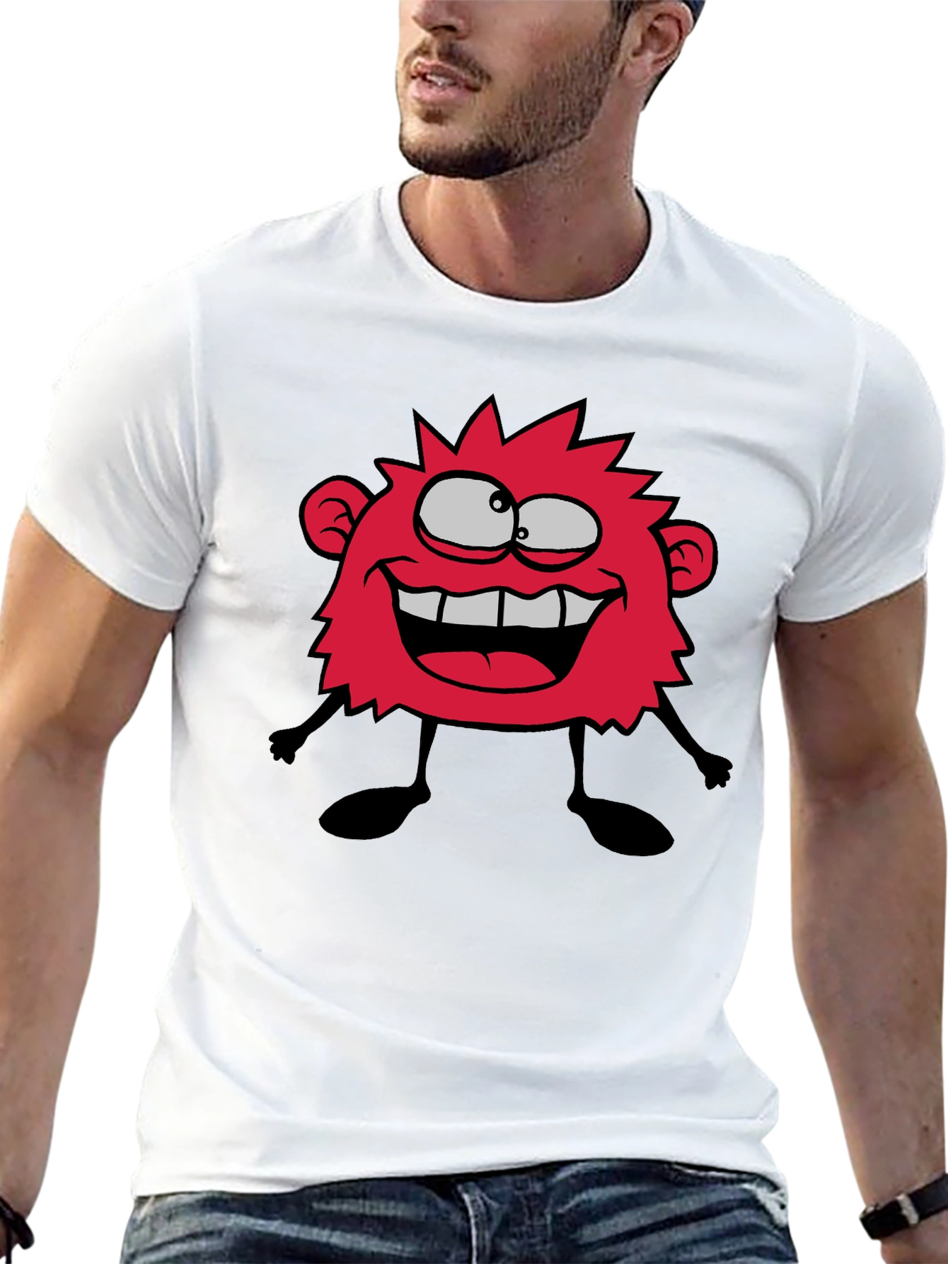 Black Funny Monster Graphic T-Shirt - Casual Black Tee view 13