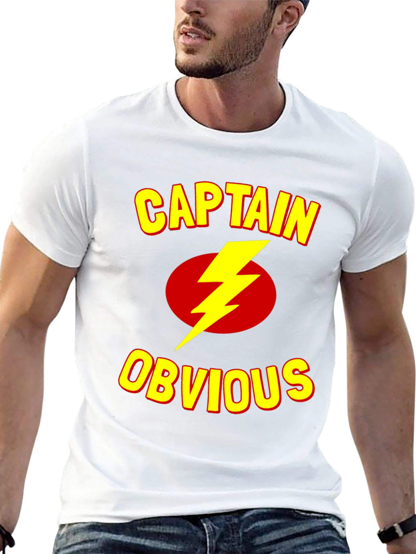 Black Captain Obvious T-Shirt - Funny Humor Tee view 13