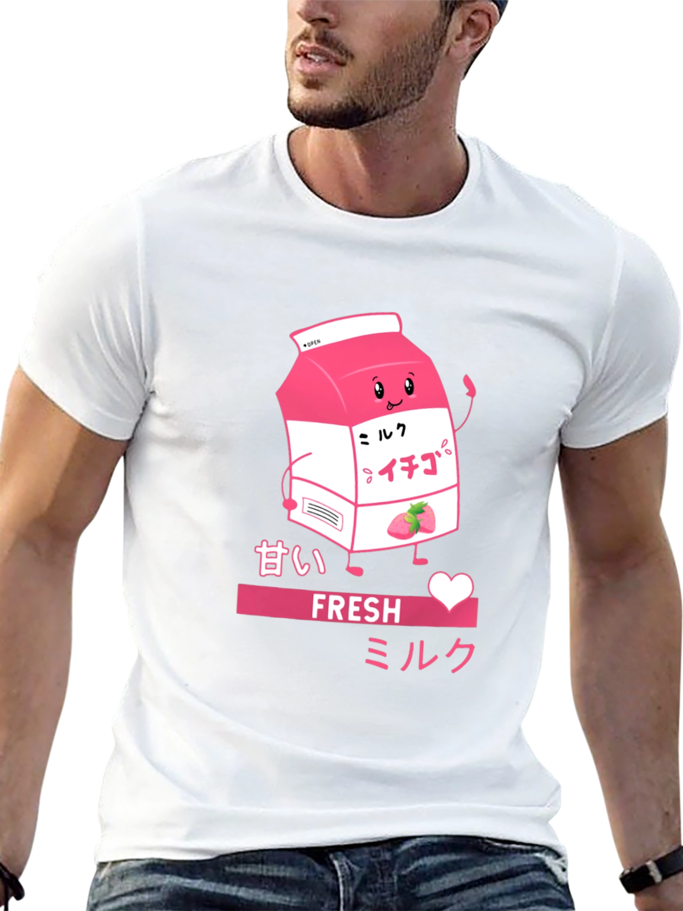 Black Kawaii Strawberry Milk T-Shirt - Fresh Milk Tee view 13