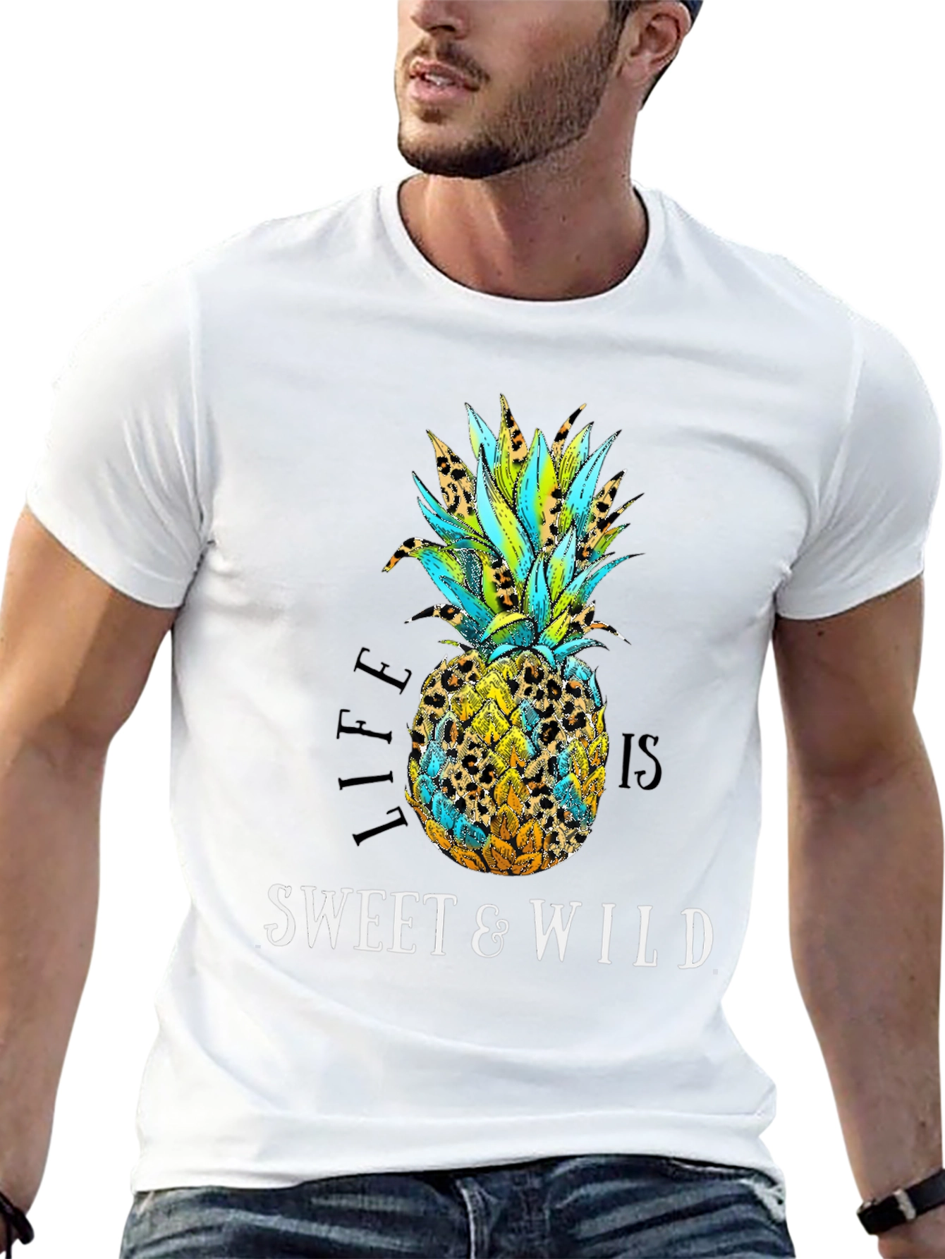 Black Sweet & Wild Pineapple Graphic Tee view 13